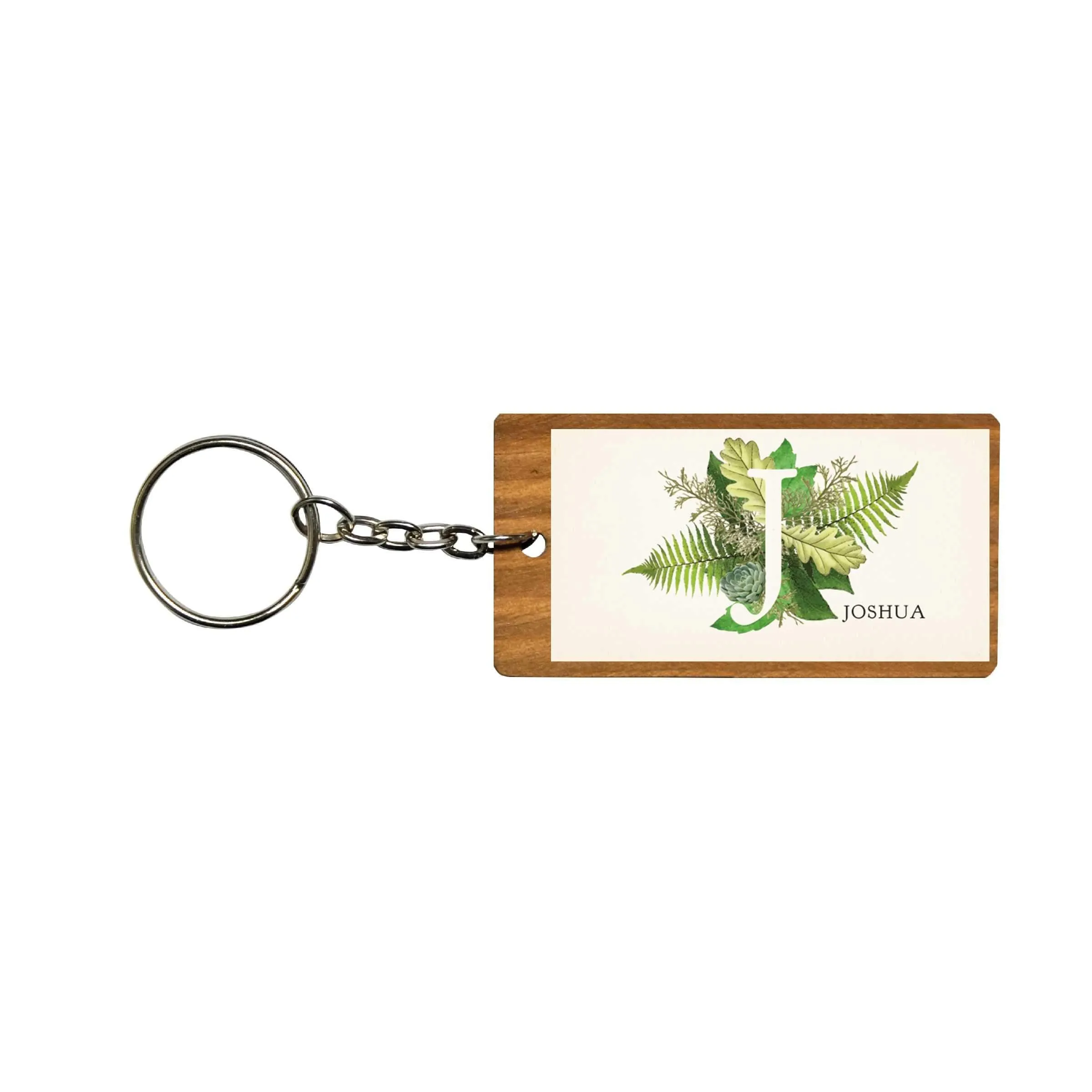 Botanical Monogram Keychain