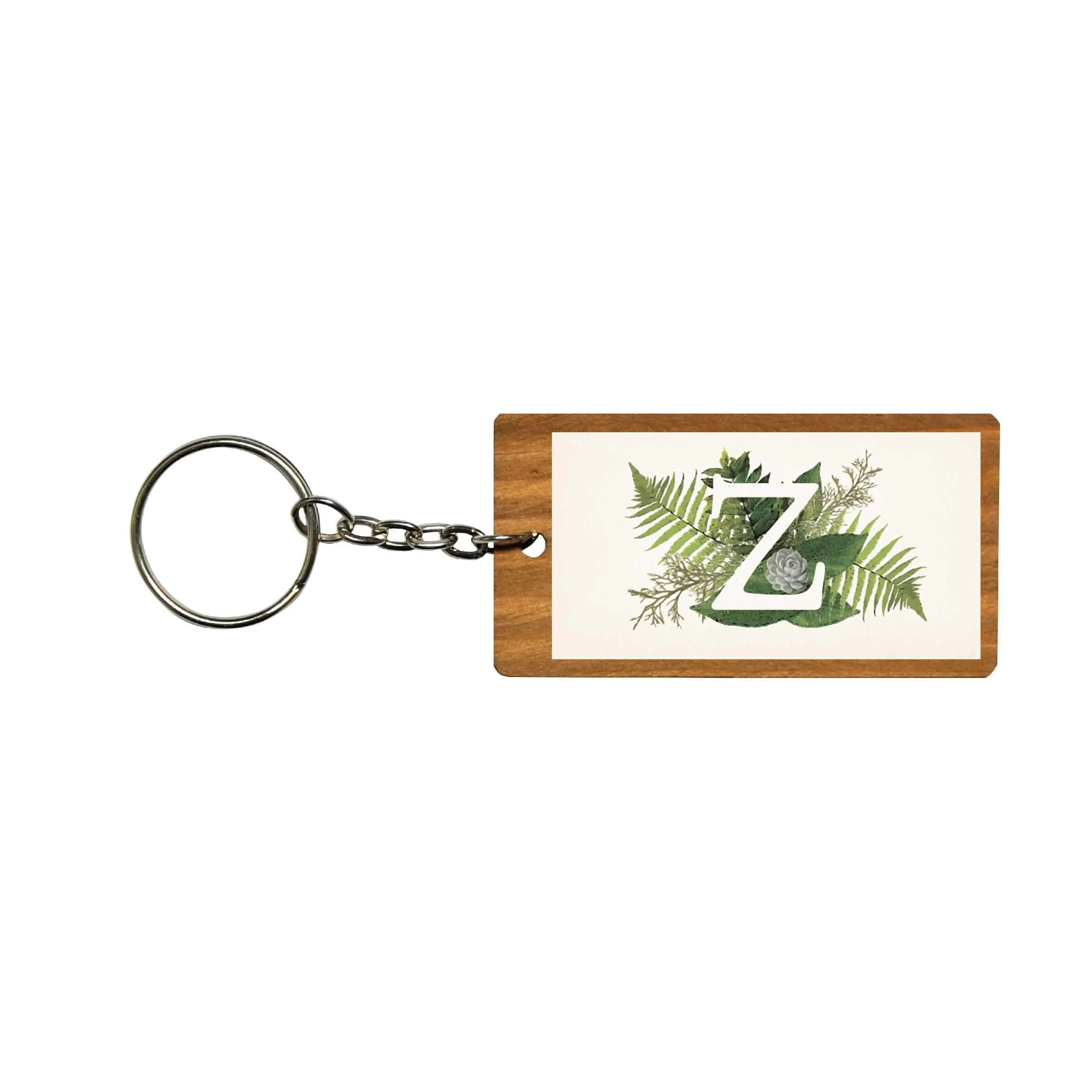 Botanical Monogram Keychain