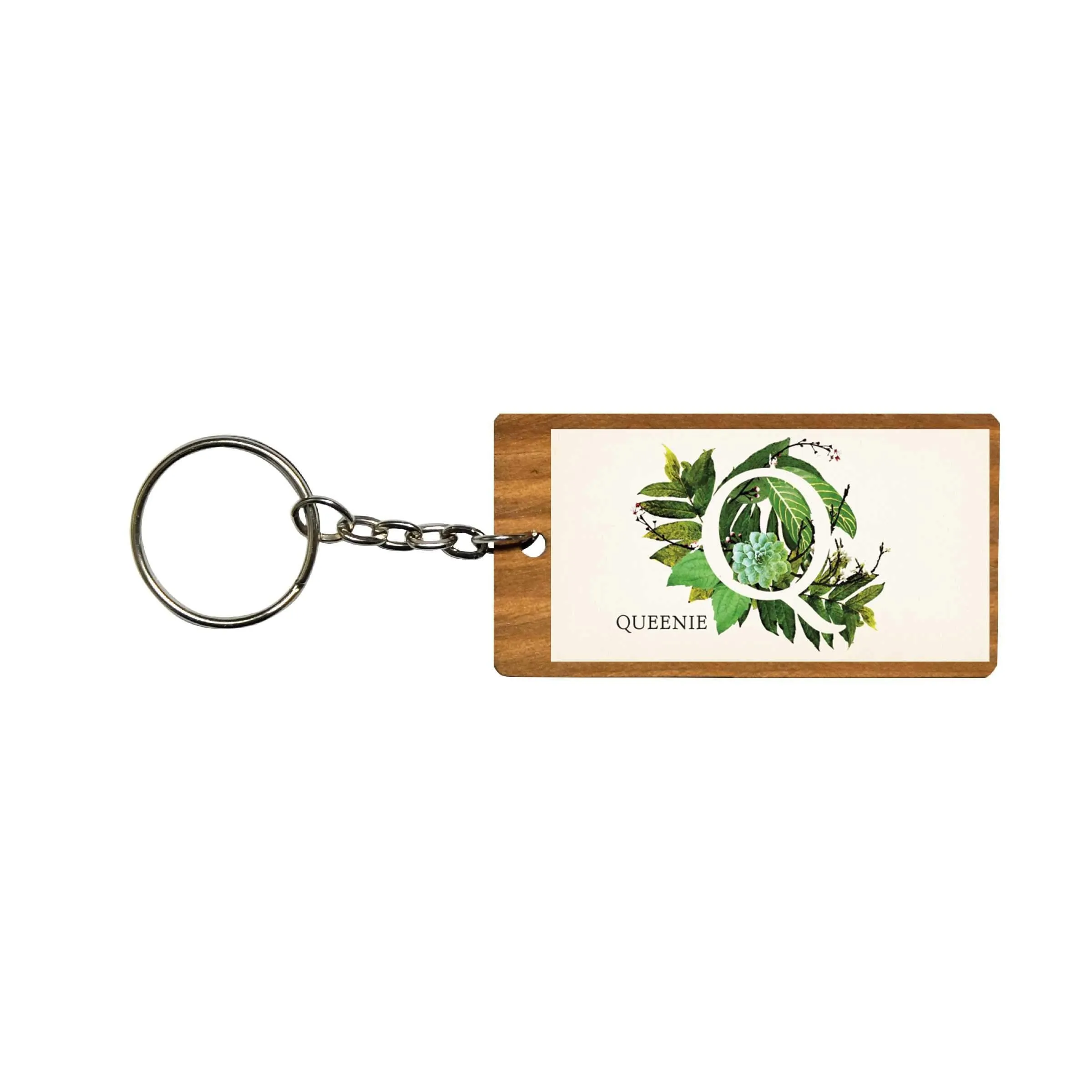 Botanical Monogram Keychain