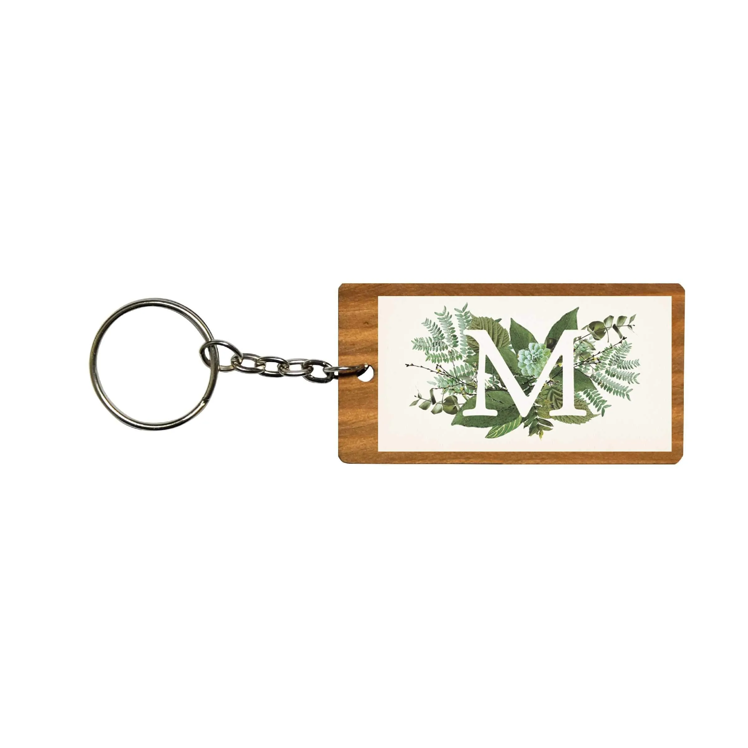 Botanical Monogram Keychain
