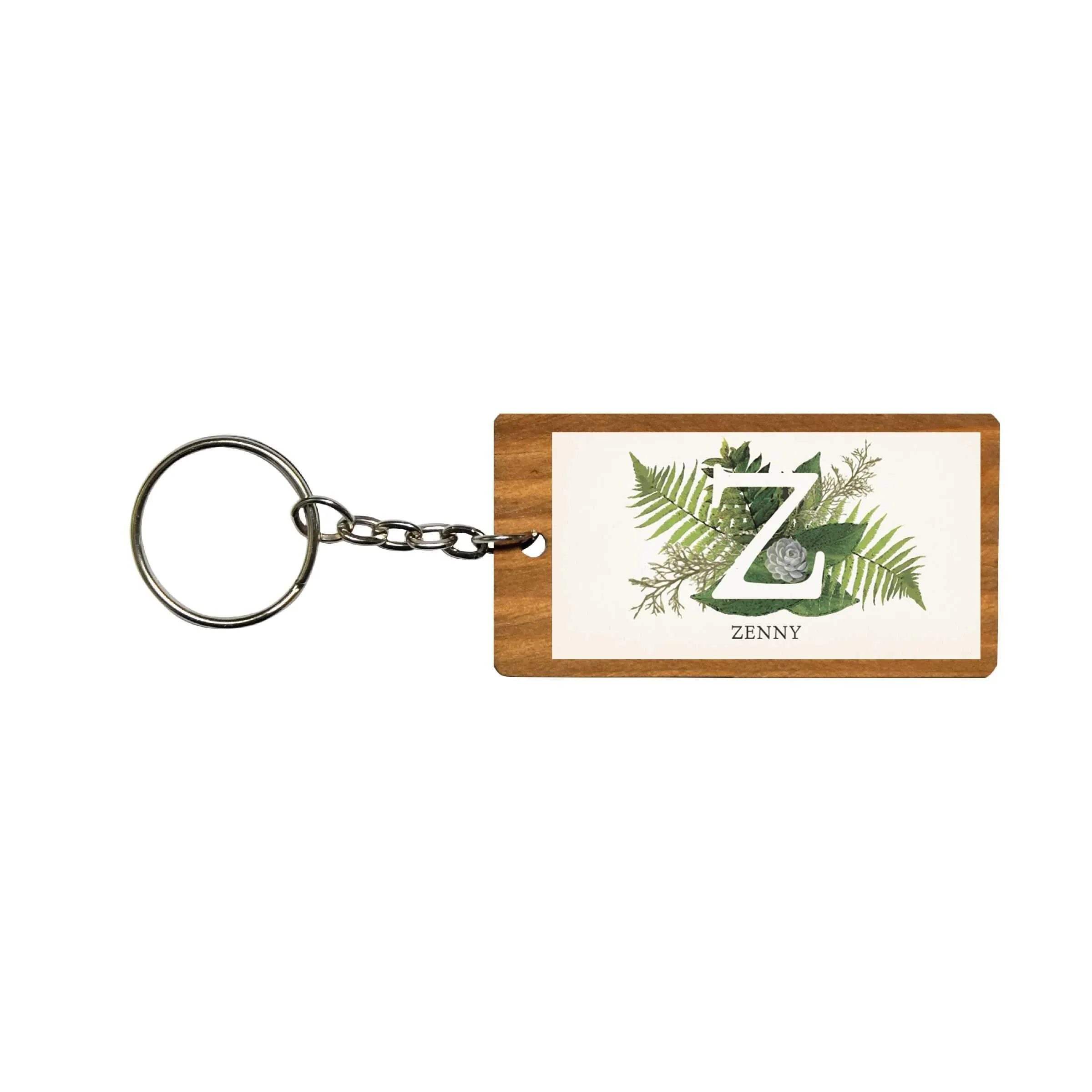 Botanical Monogram Keychain