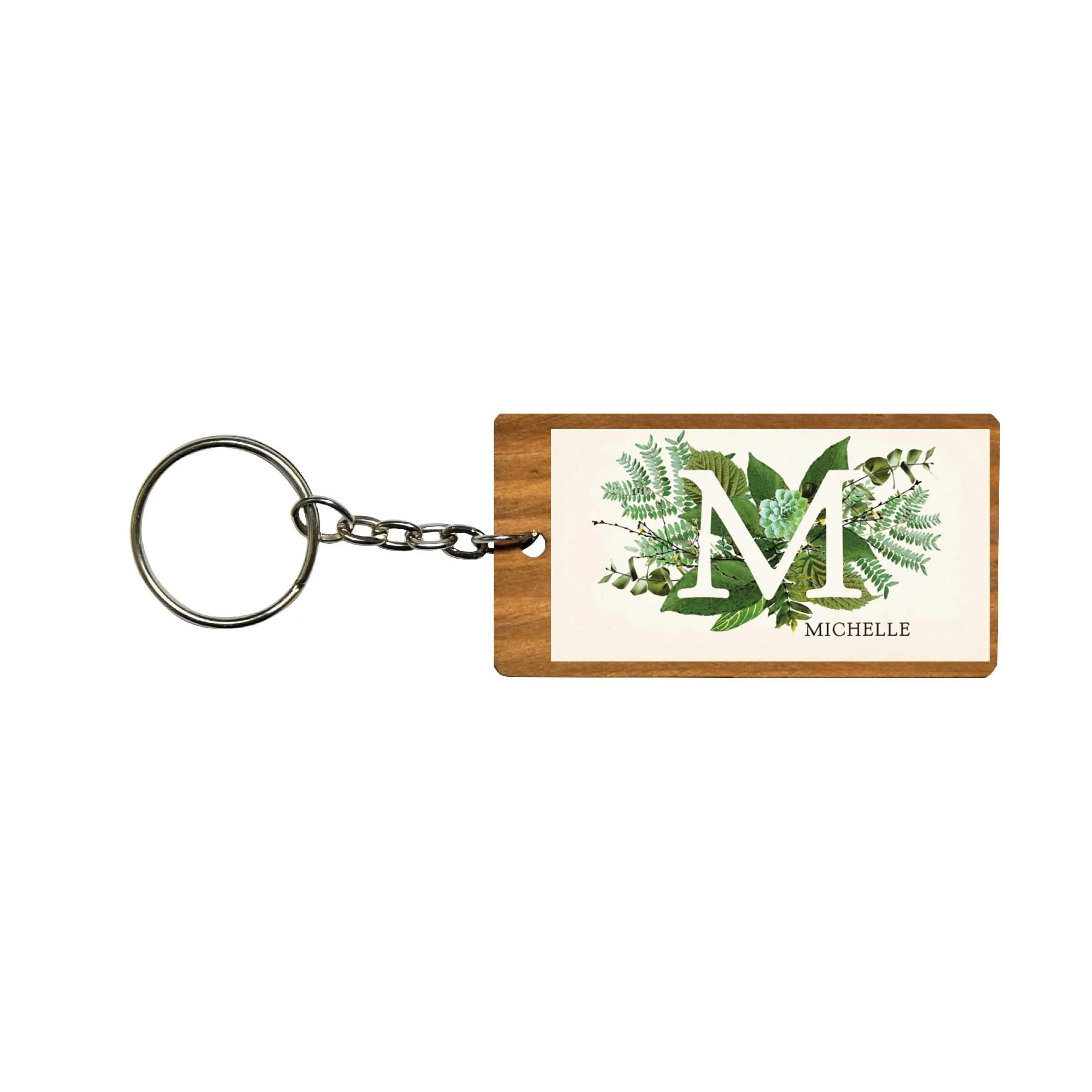 Botanical Monogram Keychain