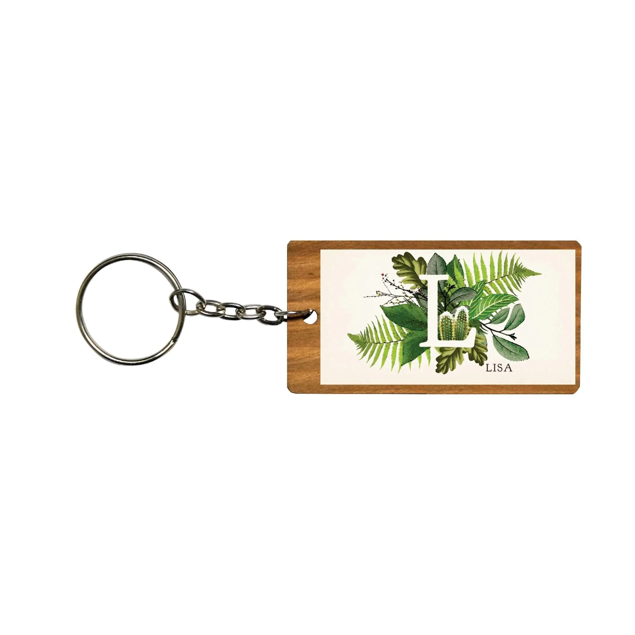 Botanical Monogram Keychain