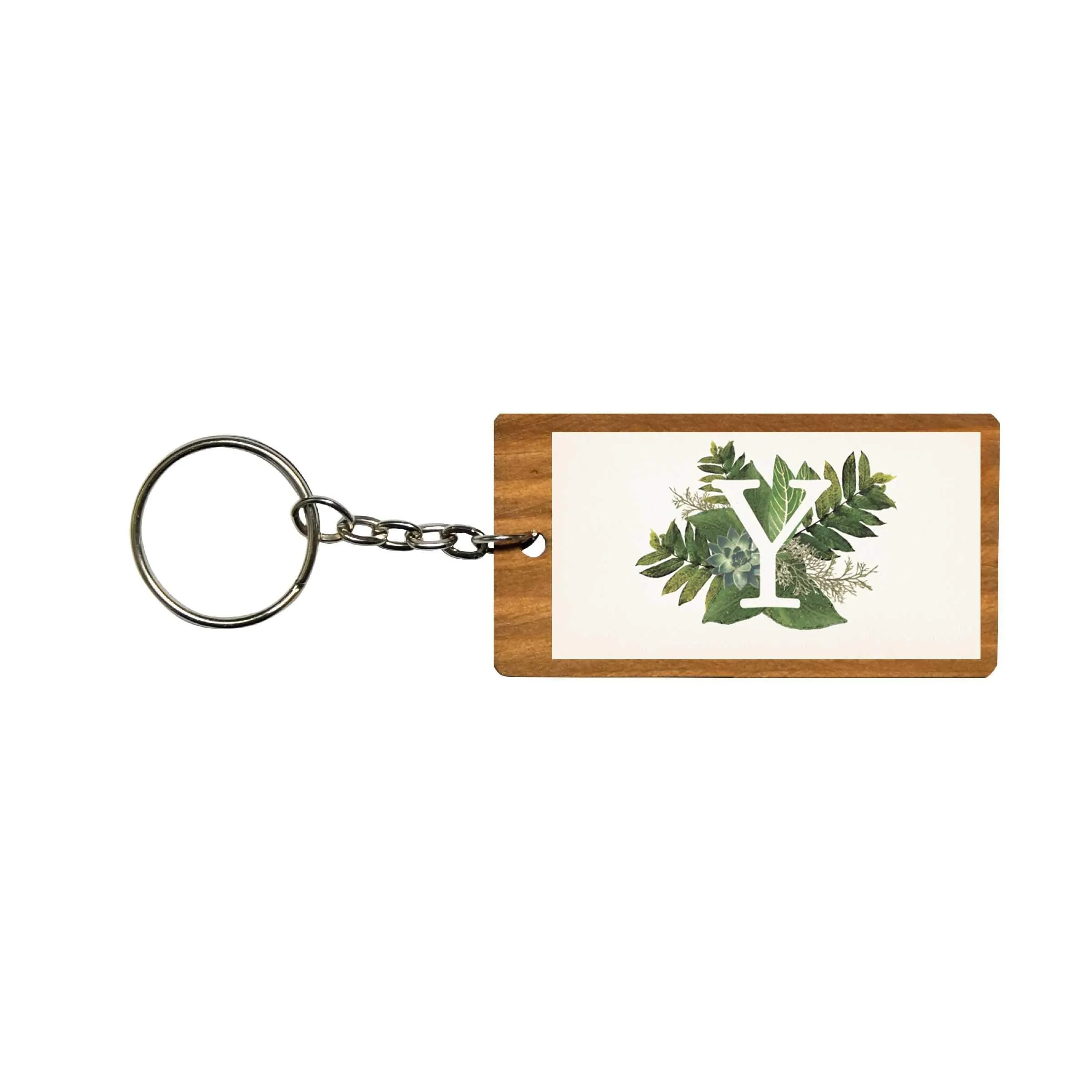 Botanical Monogram Keychain