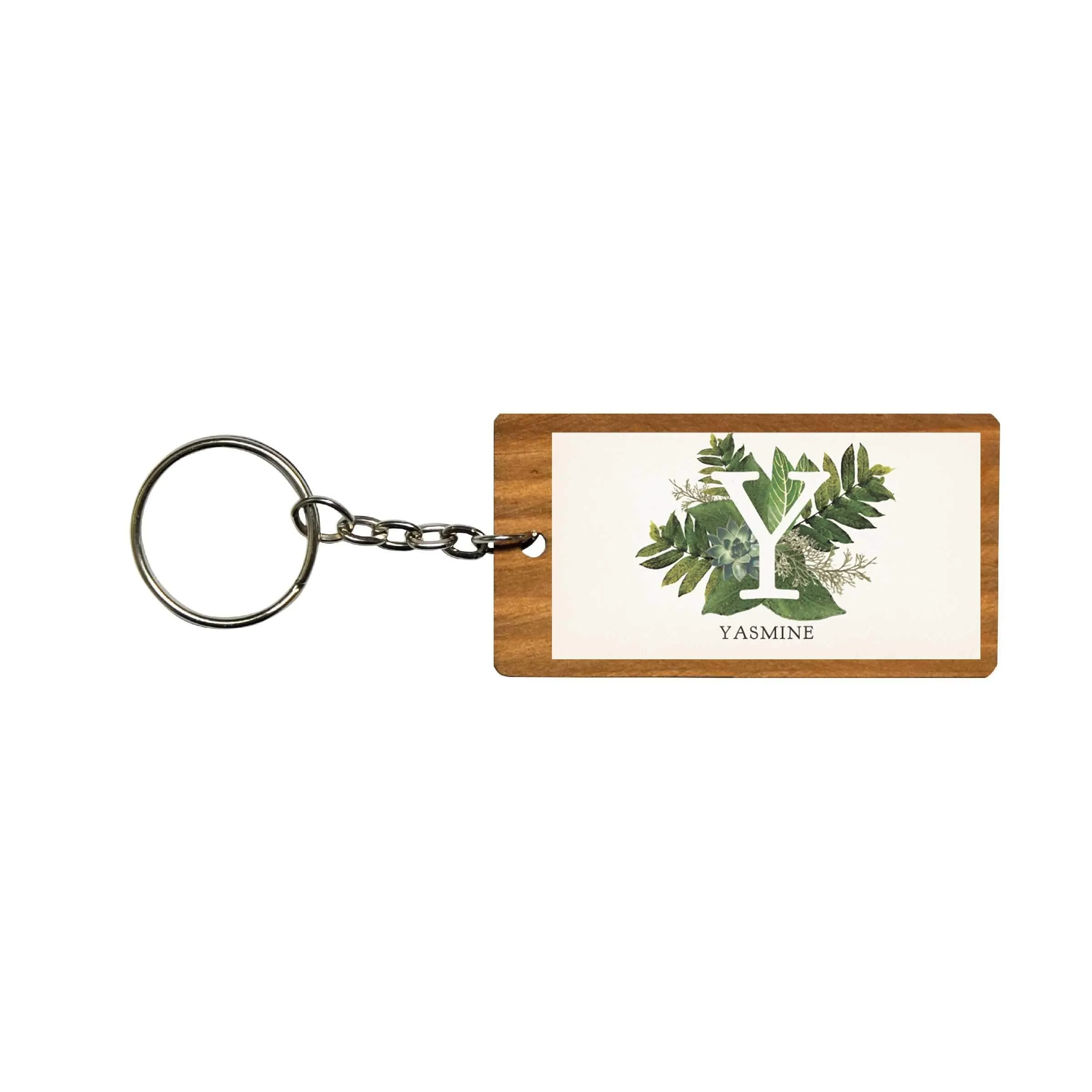 Botanical Monogram Keychain