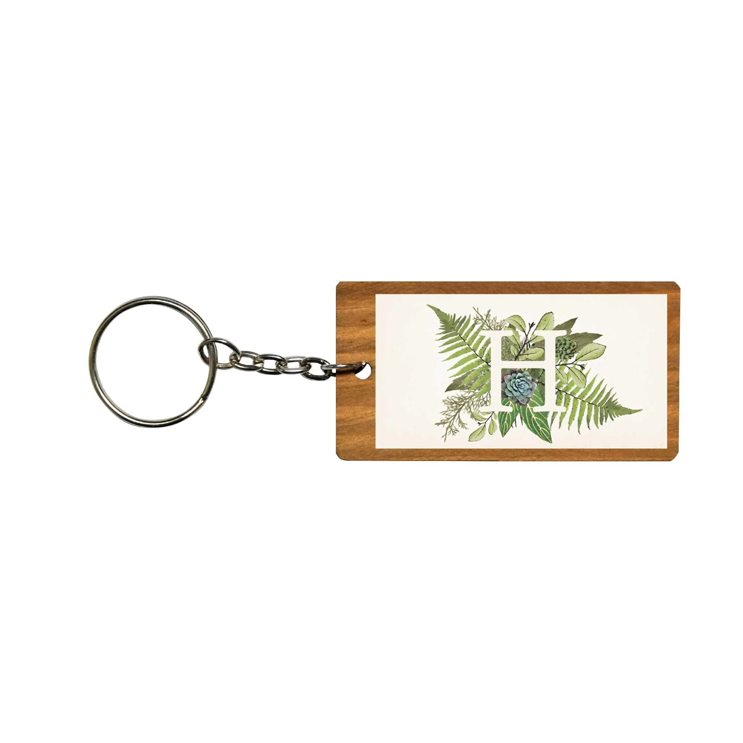 Botanical Monogram Keychain