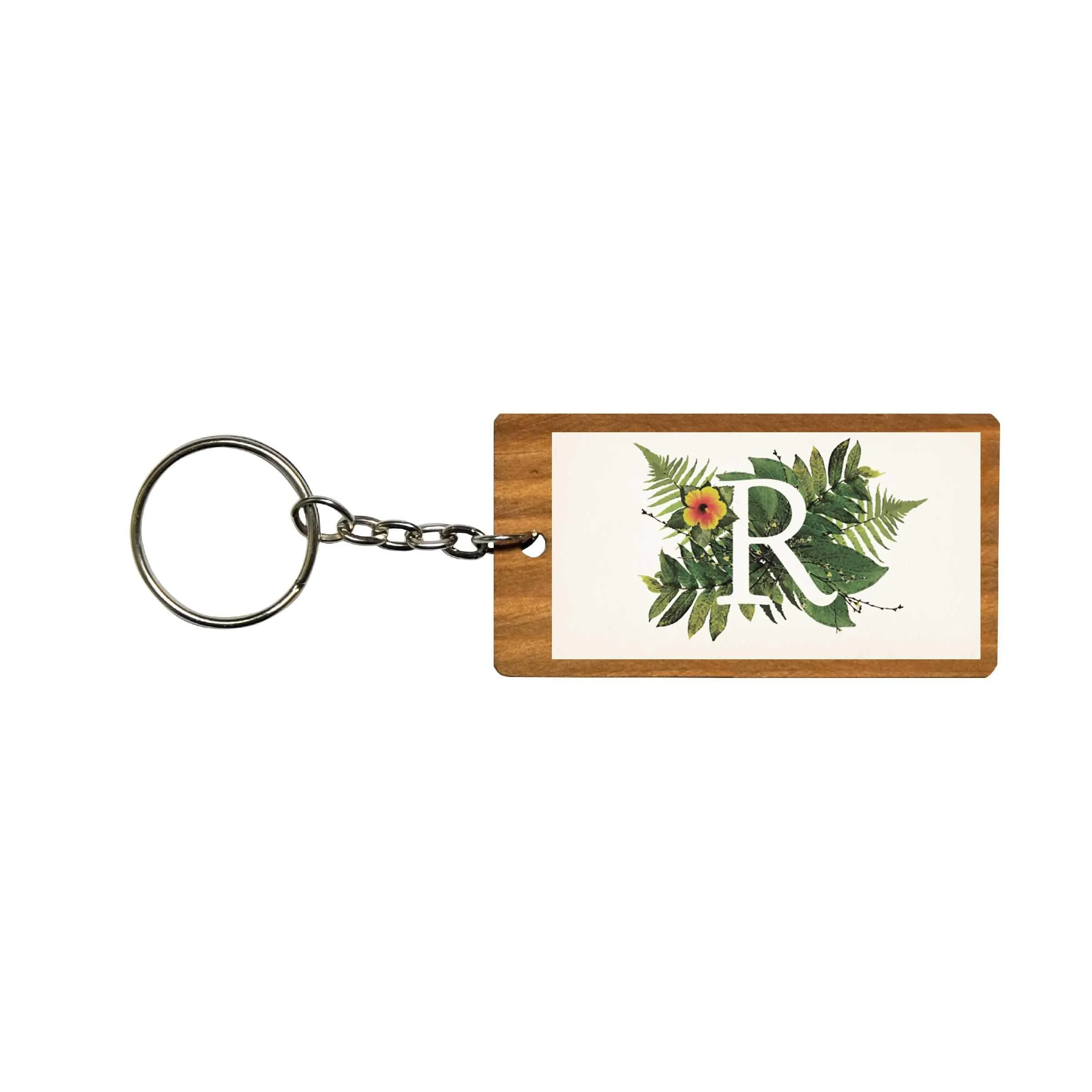 Botanical Monogram Keychain