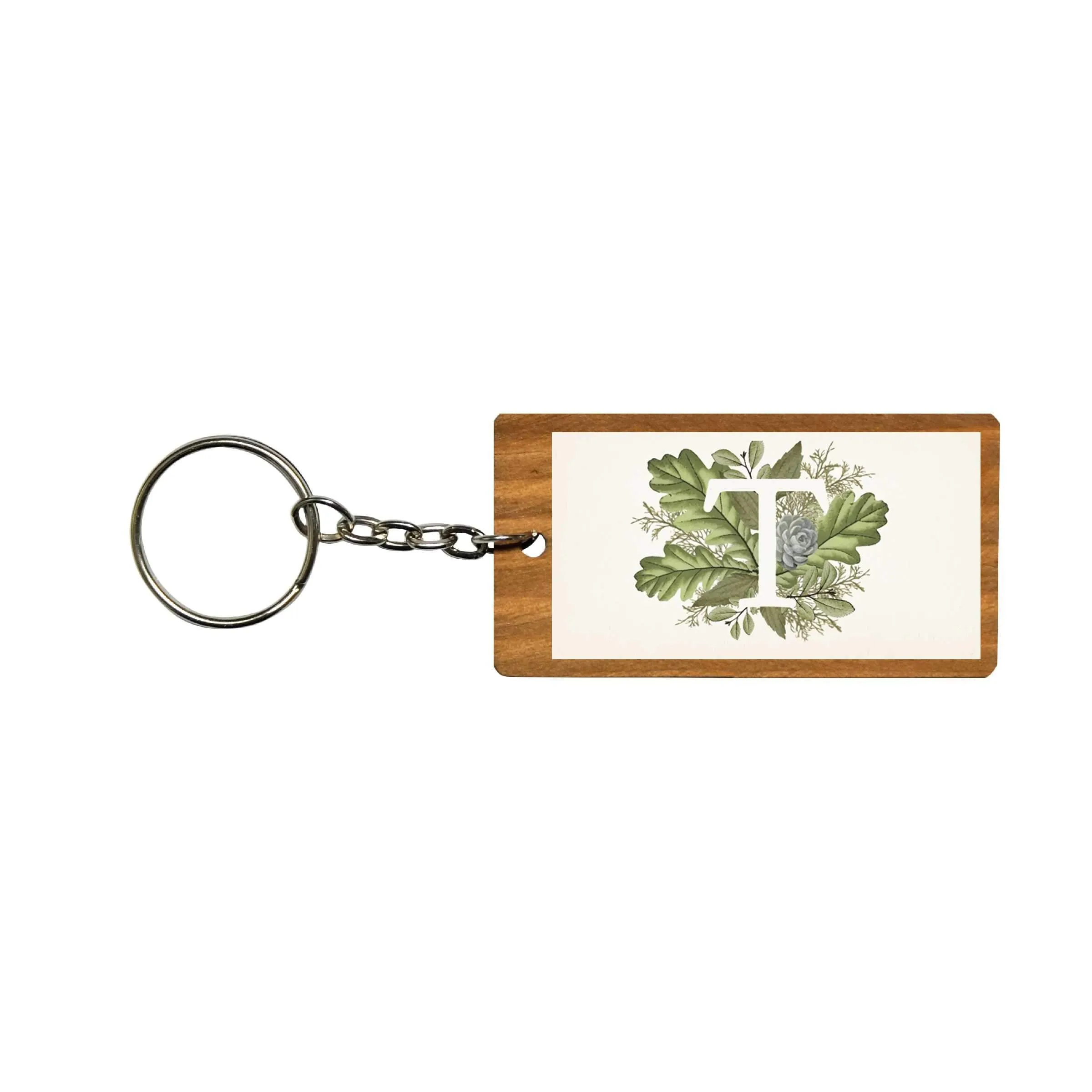 Botanical Monogram Keychain