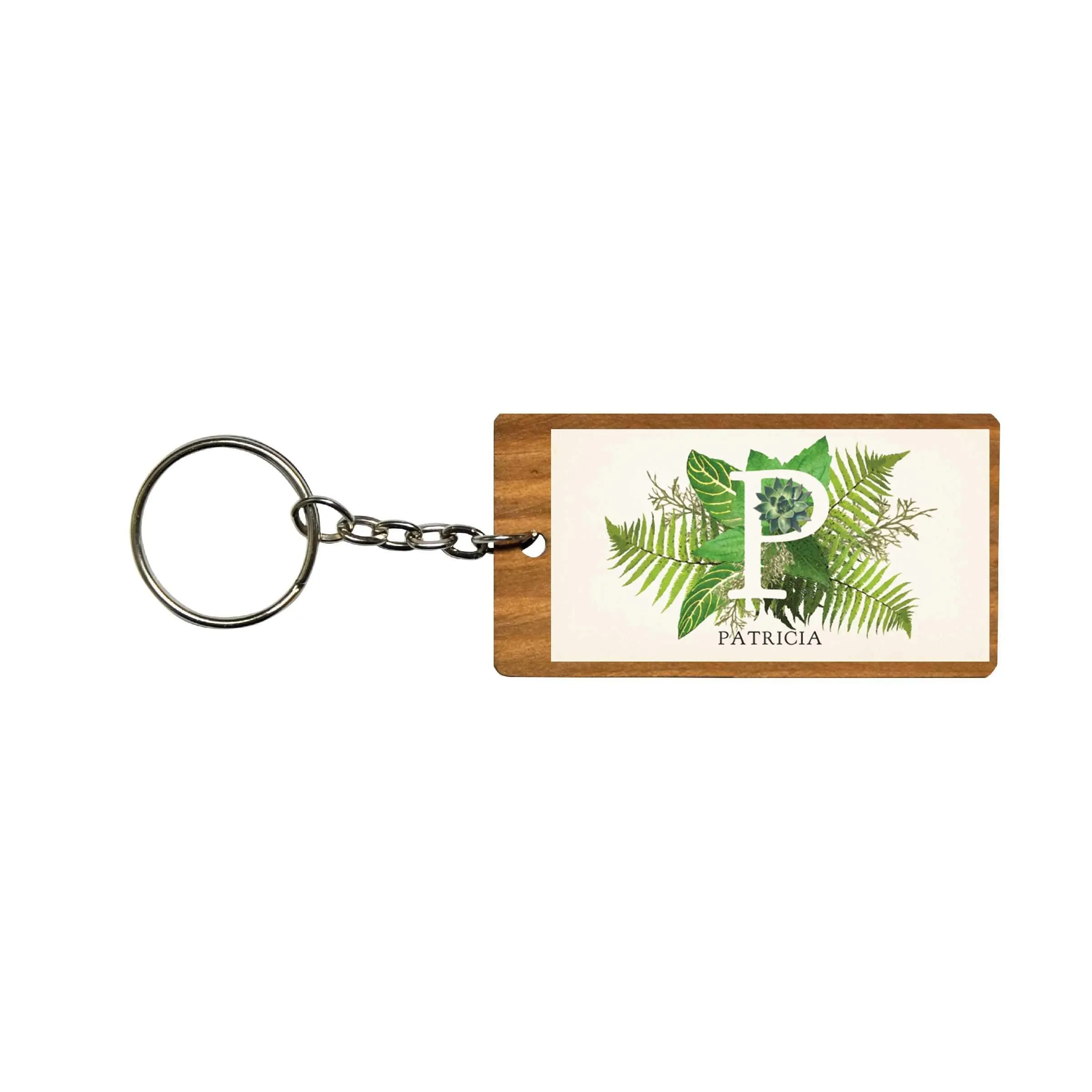 Botanical Monogram Keychain