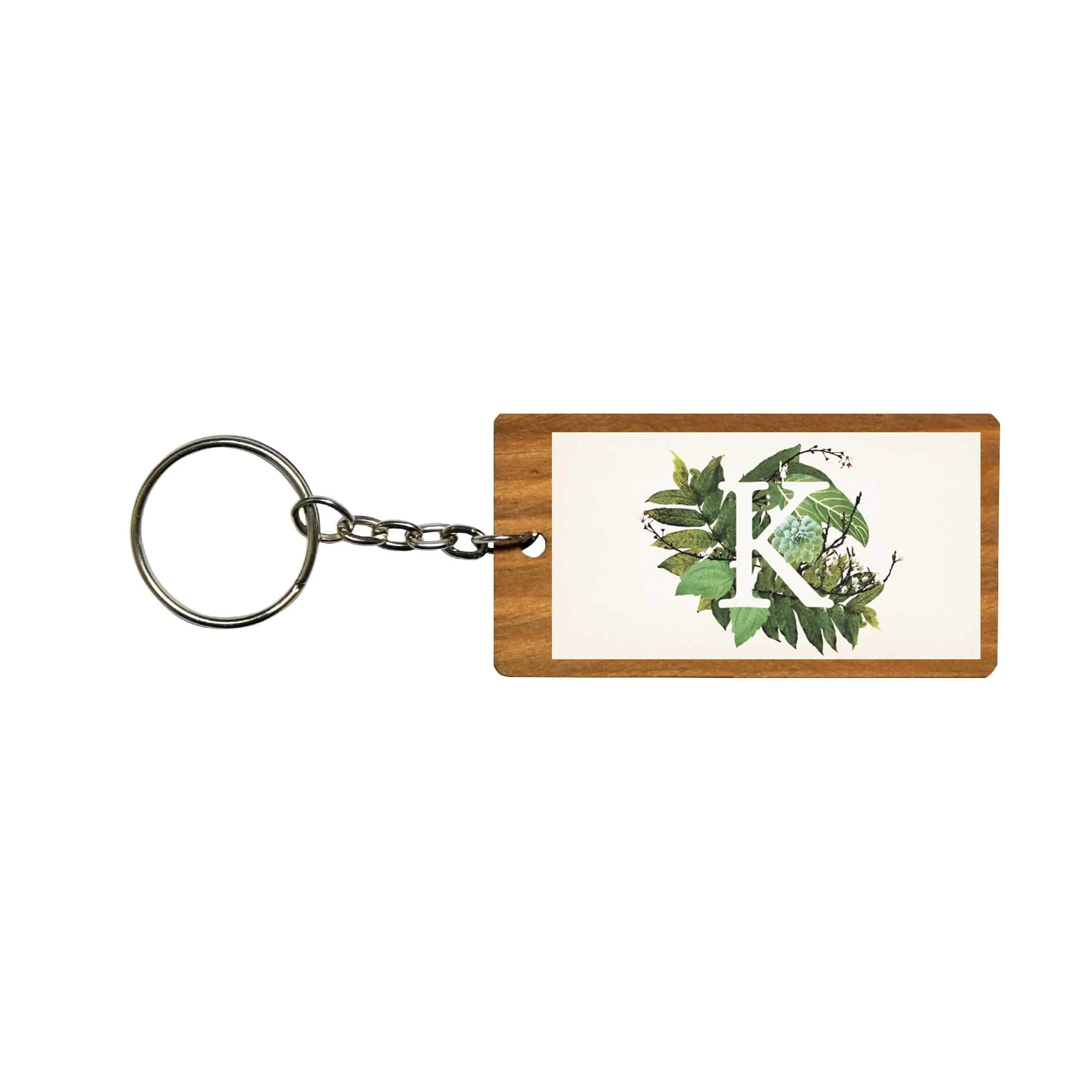 Botanical Monogram Keychain