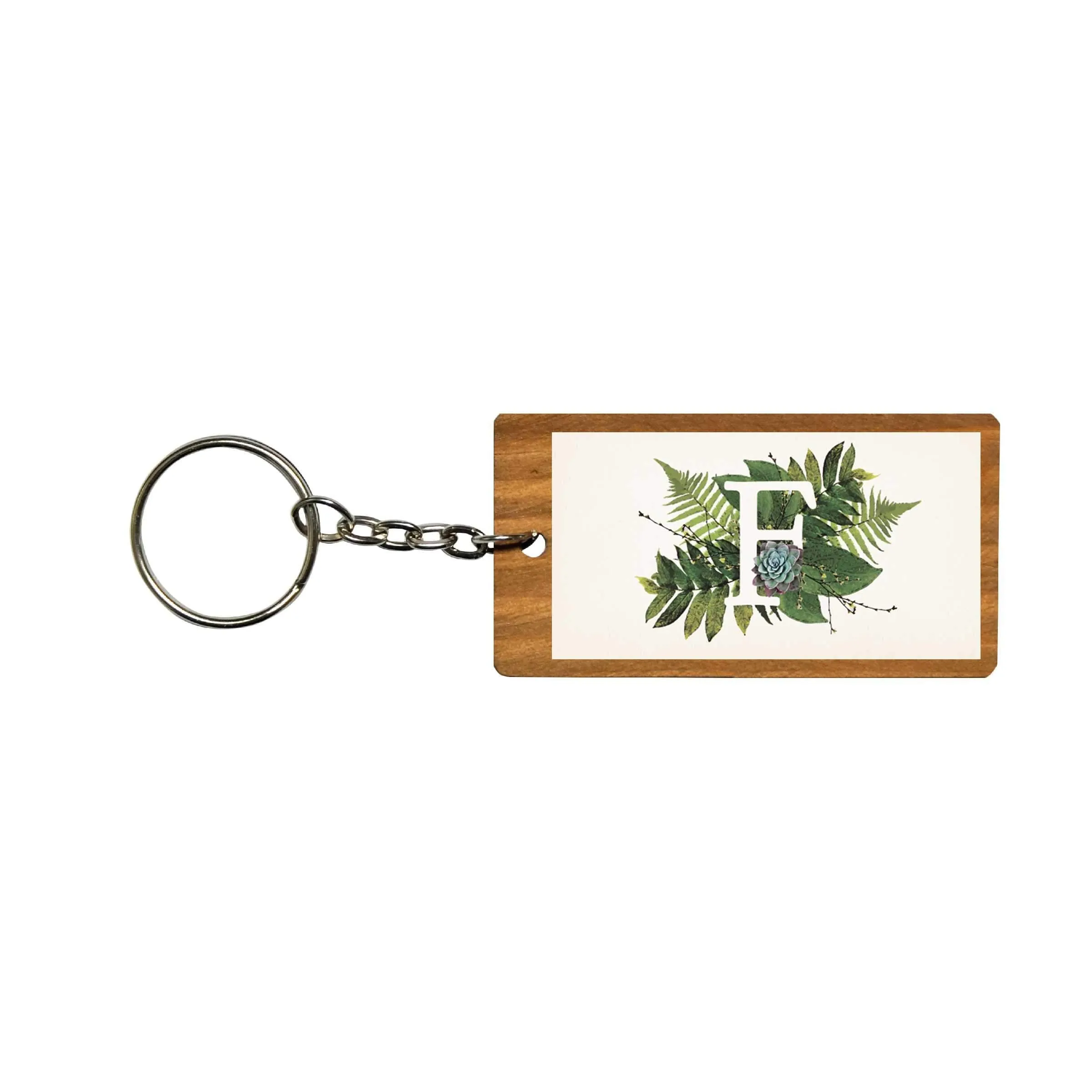 Botanical Monogram Keychain