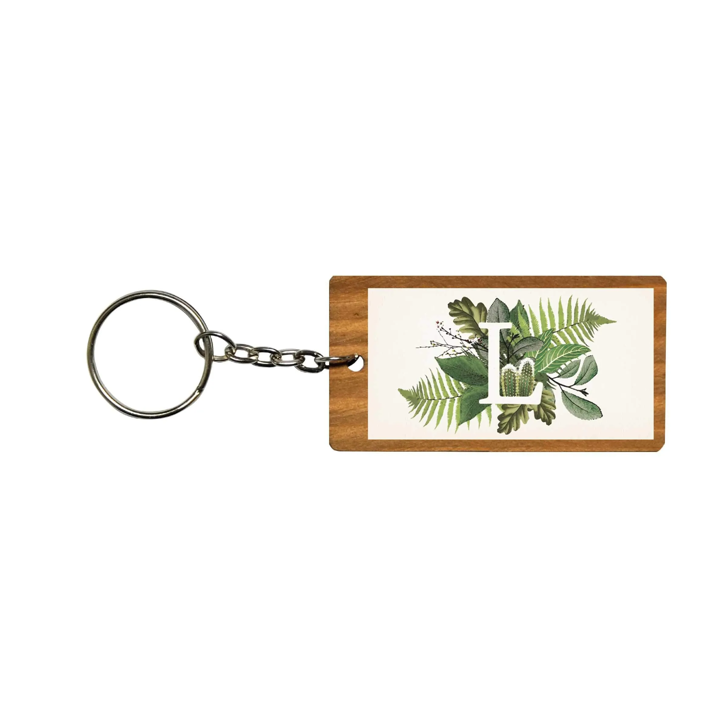 Botanical Monogram Keychain