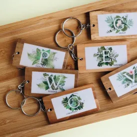 Botanical Monogram Keychain