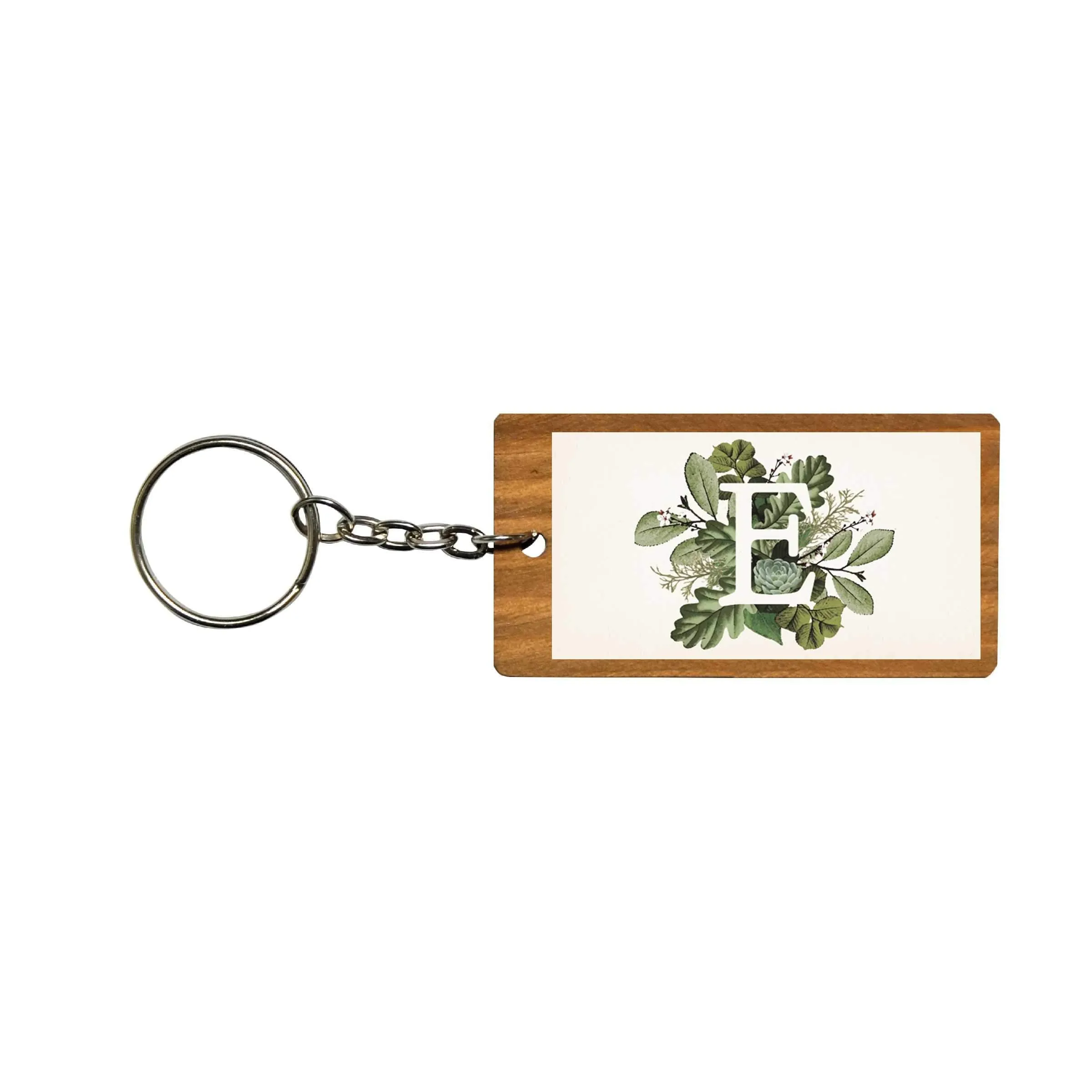 Botanical Monogram Keychain