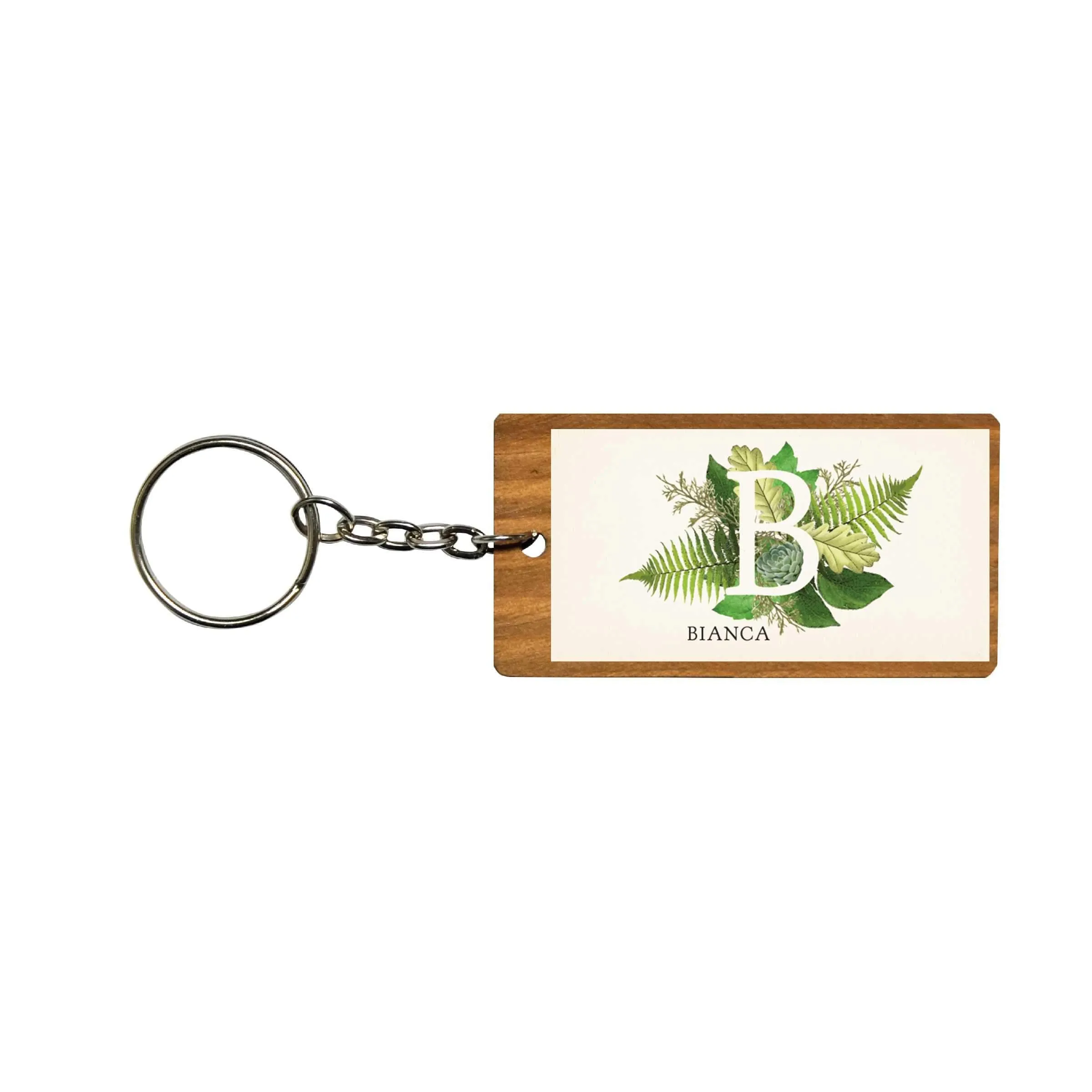 Botanical Monogram Keychain