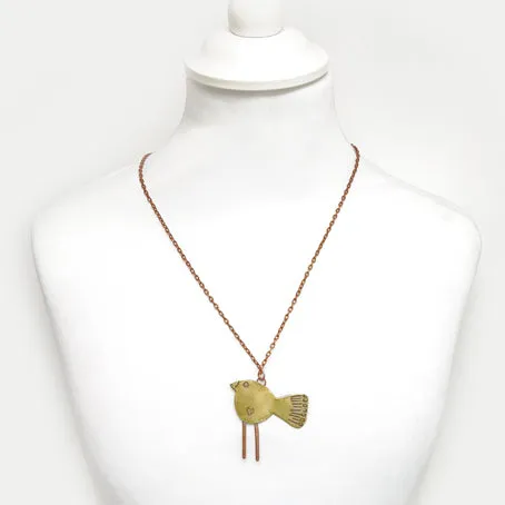 Brass bird pendant