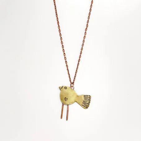 Brass bird pendant