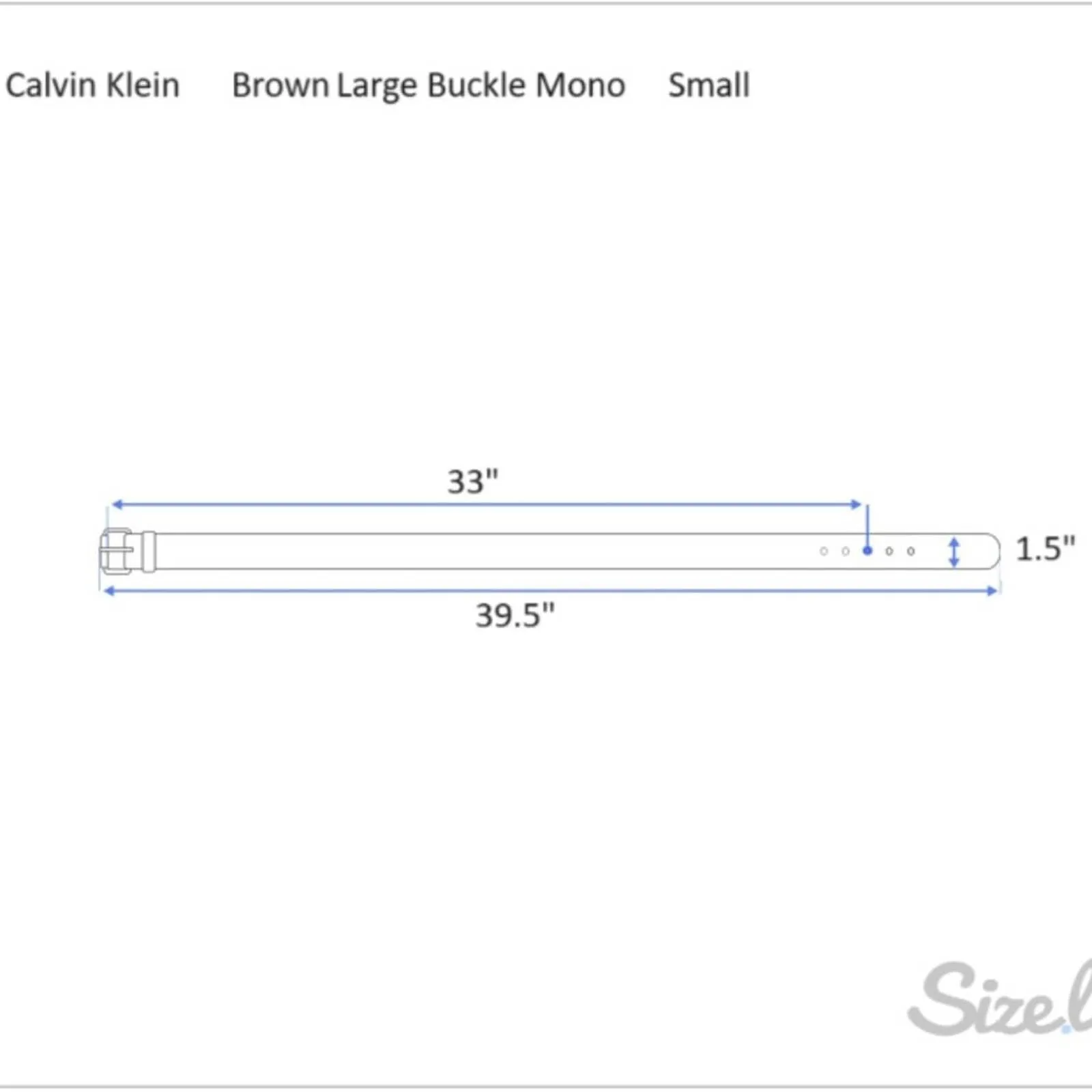 Calvin Klein Ladies Brown Monogram Signature Belt w/ Silver Buckle, NWT!