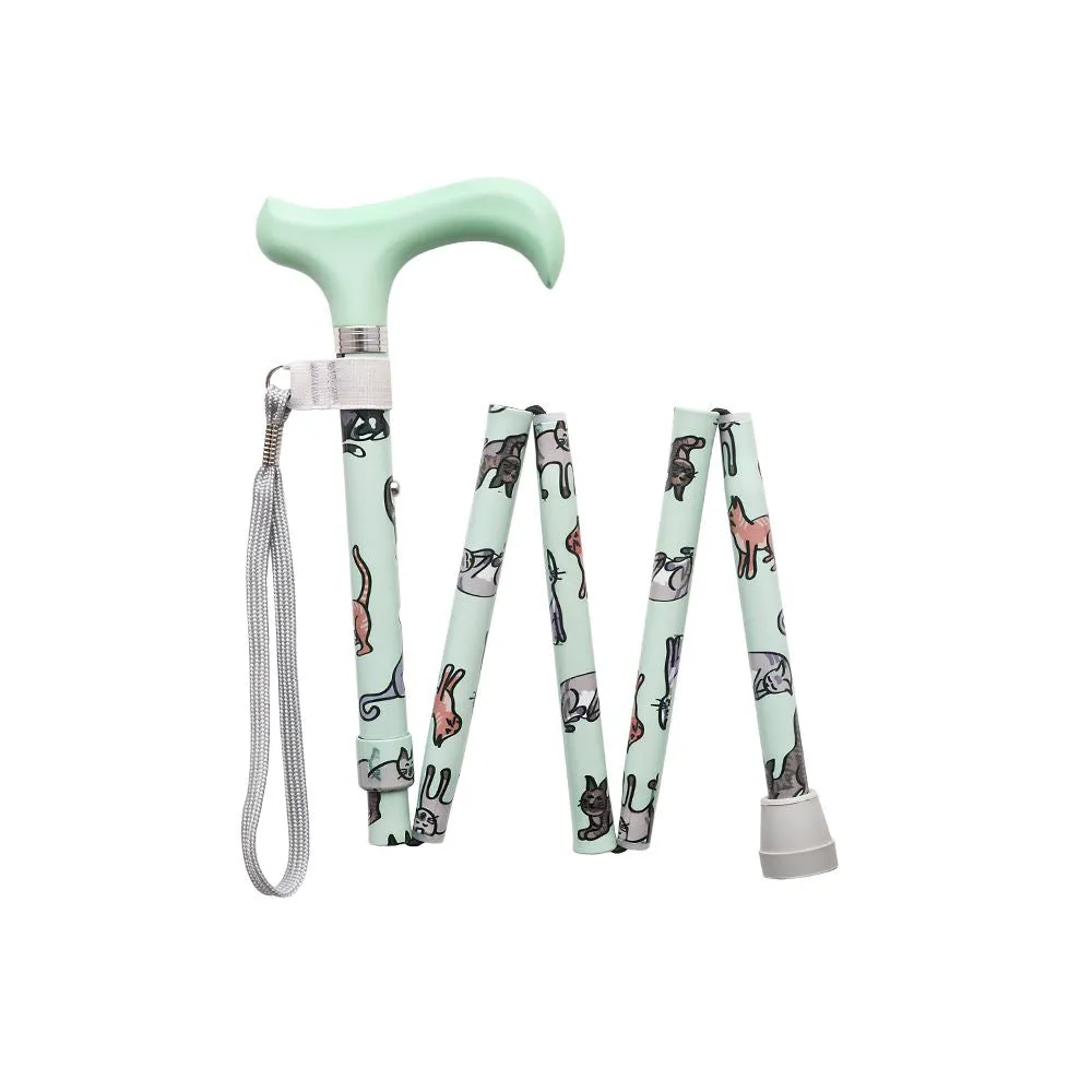 Charles Buyers Folding Adjustable Walking Stick - Handbag Size