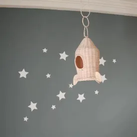 Coconeh Wicker Hanging Rocket Spaceship