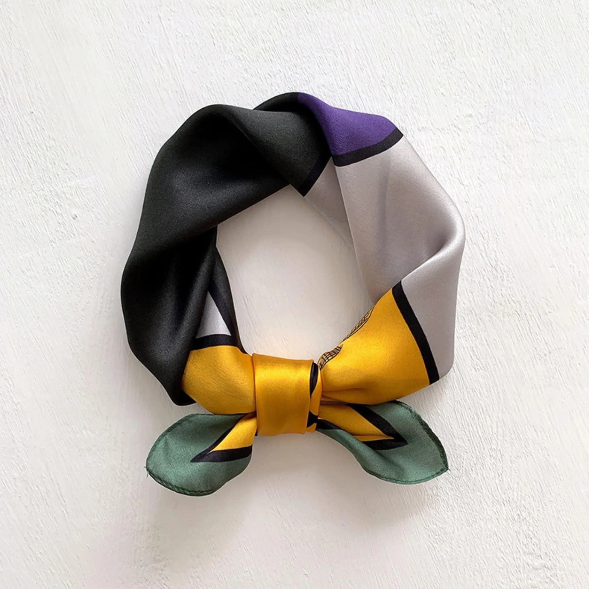 Color contrast 100% mulberry Silk Scarf/Silk head scarf/Silk hair scarf/Silk neck scarf/Mother's Day Gifts/Bag Accessory/Gift for her