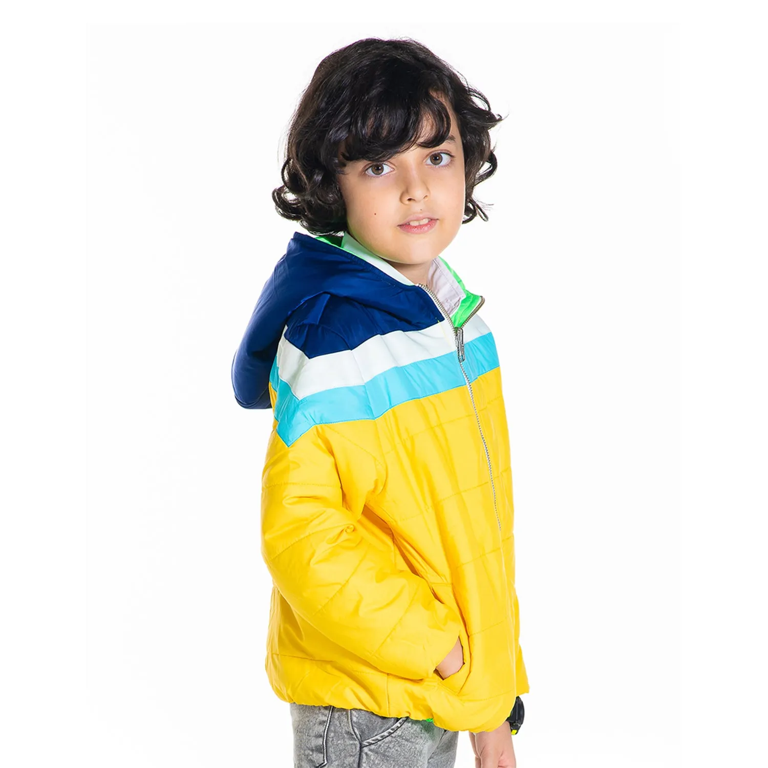 Colorblock Quilted Jacket