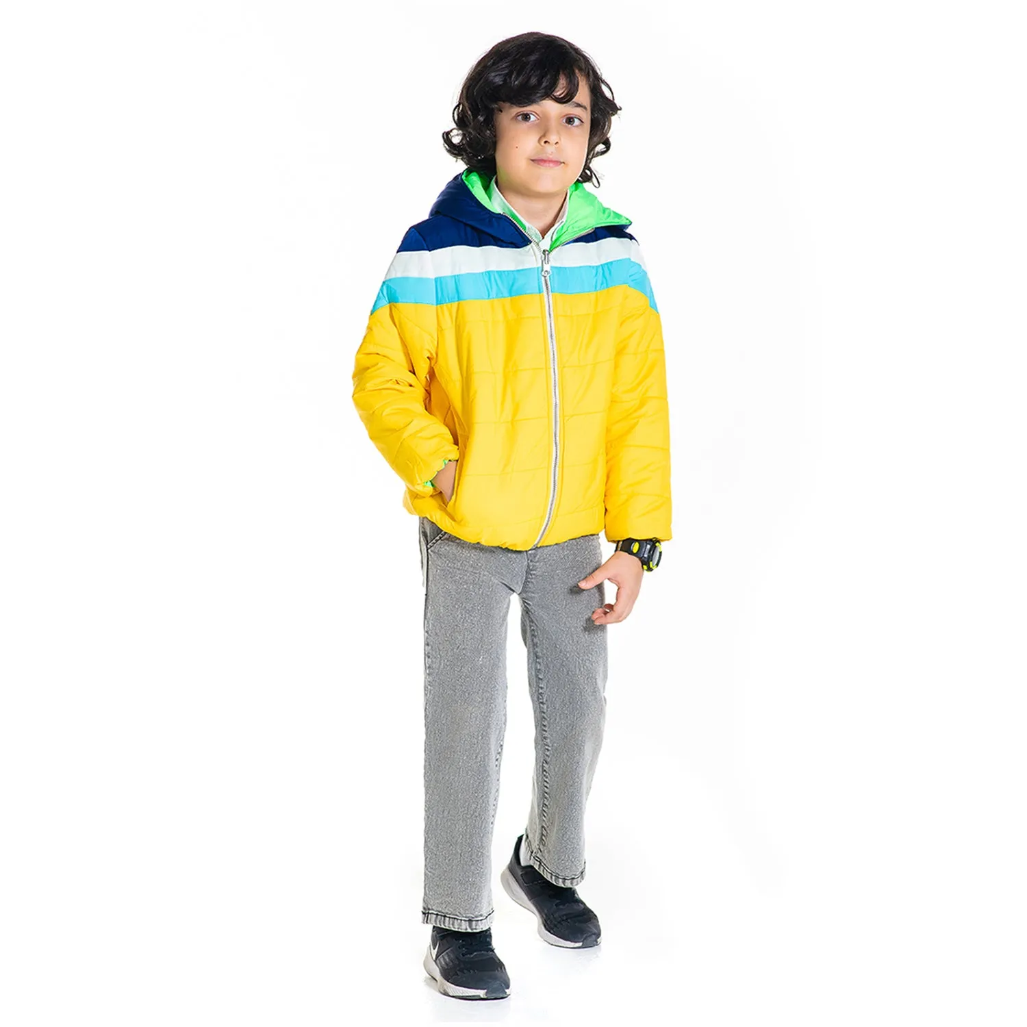 Colorblock Quilted Jacket