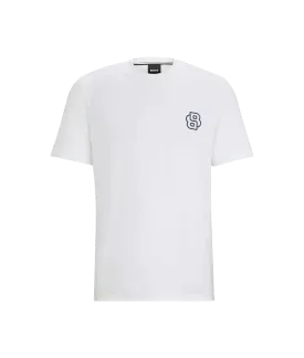 Cotton-jersey Regular-fit T-shirt with Double Monogram - White