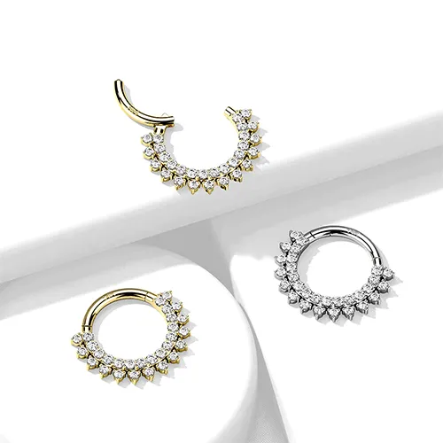 Crystal Céleste Earring Clicker in 14k White Gold