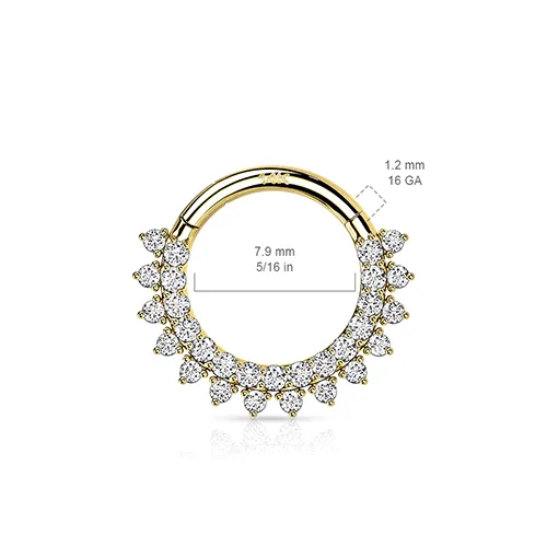 Crystal Céleste Earring Clicker in 14k White Gold
