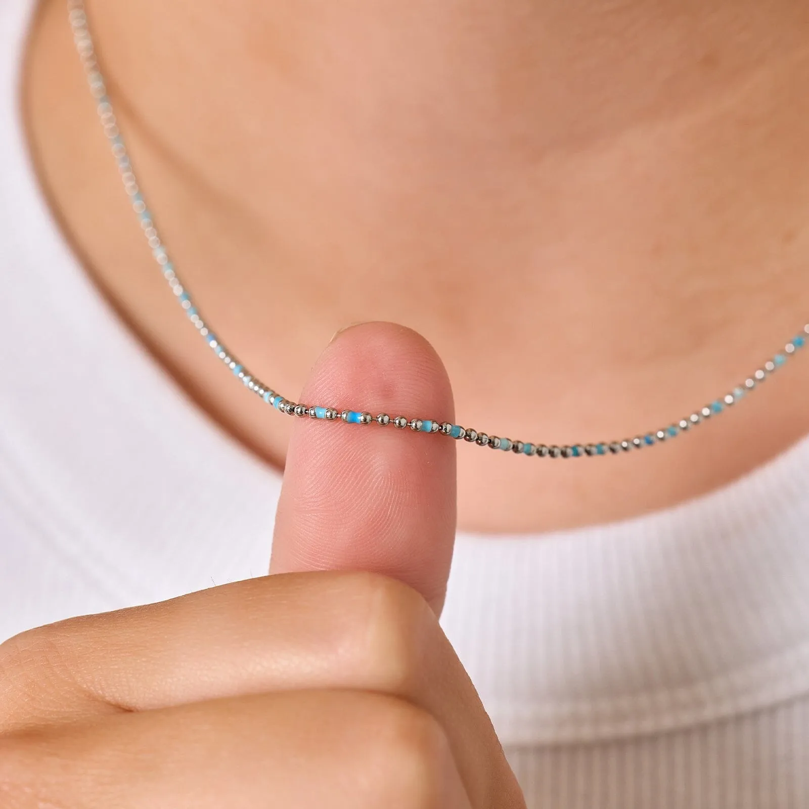 Dainty Enamel Chain Choker
