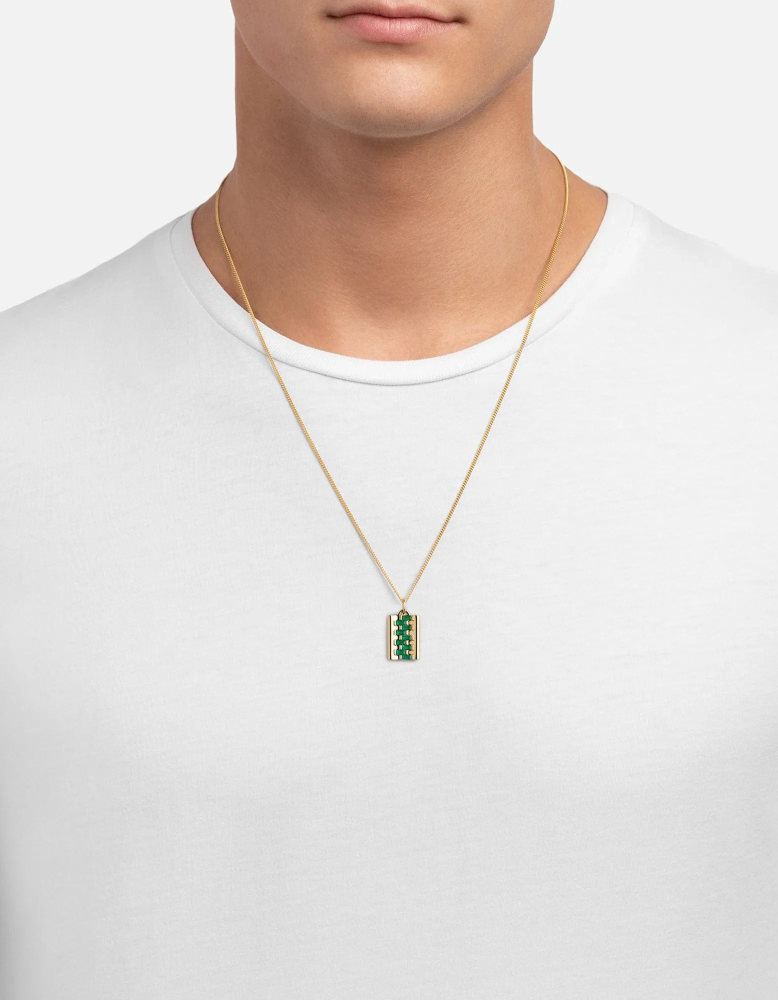Delano Agate Necklace, Gold Vermeil