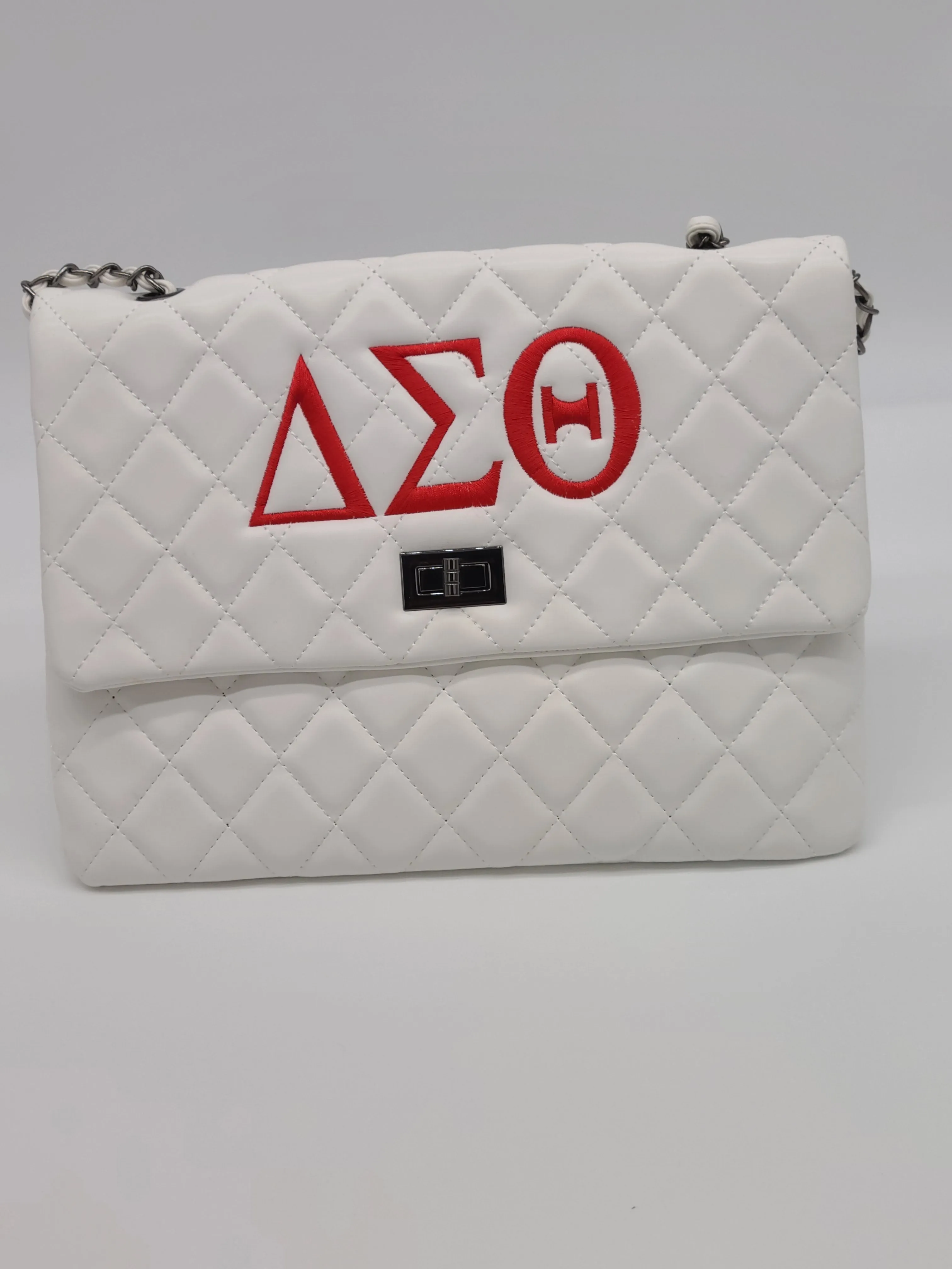 Embroidered Delta Sigma Theta Quilted Crossbody