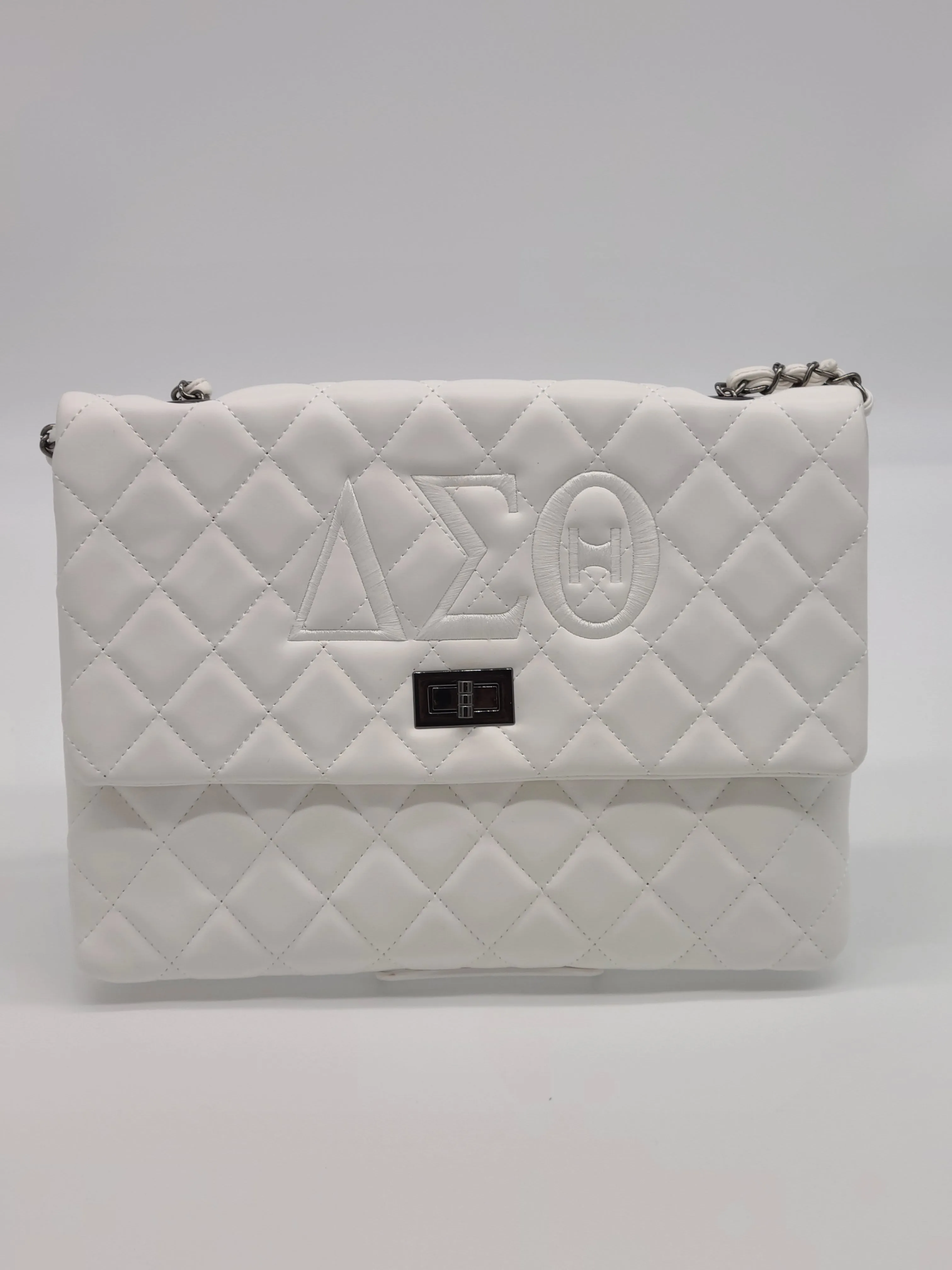 Embroidered Delta Sigma Theta Quilted Crossbody