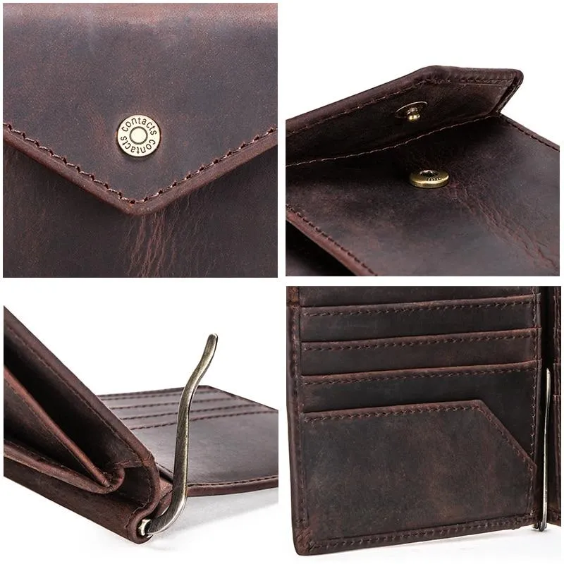 Federico Cow Leather Money Clip Wallet RFID