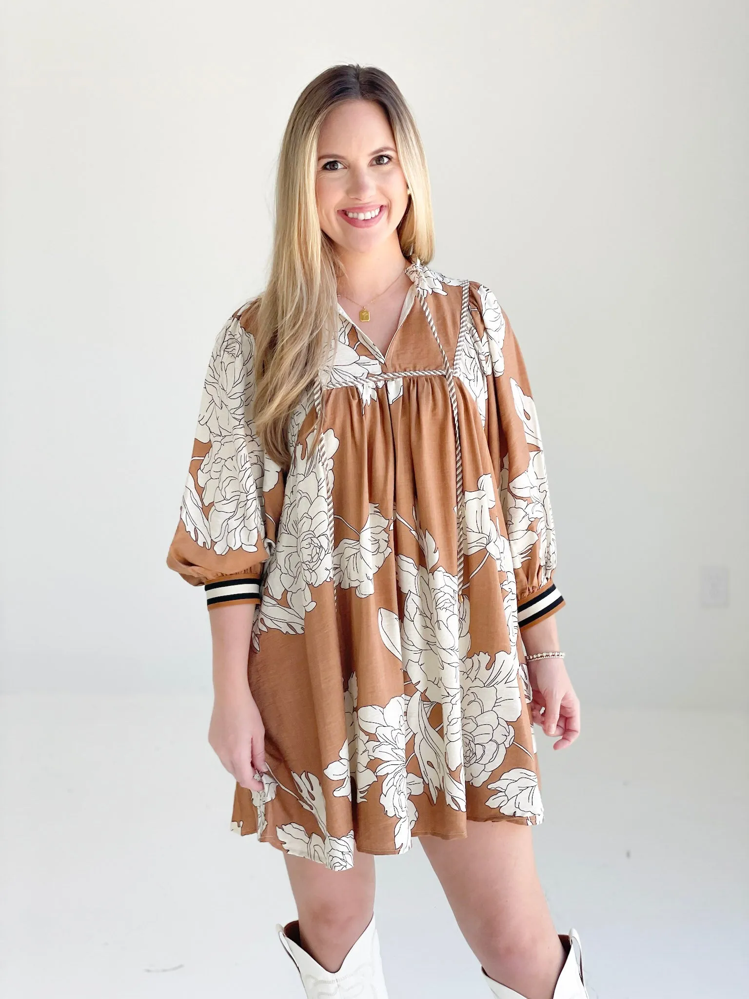 Felicity Mini Dress - Camel