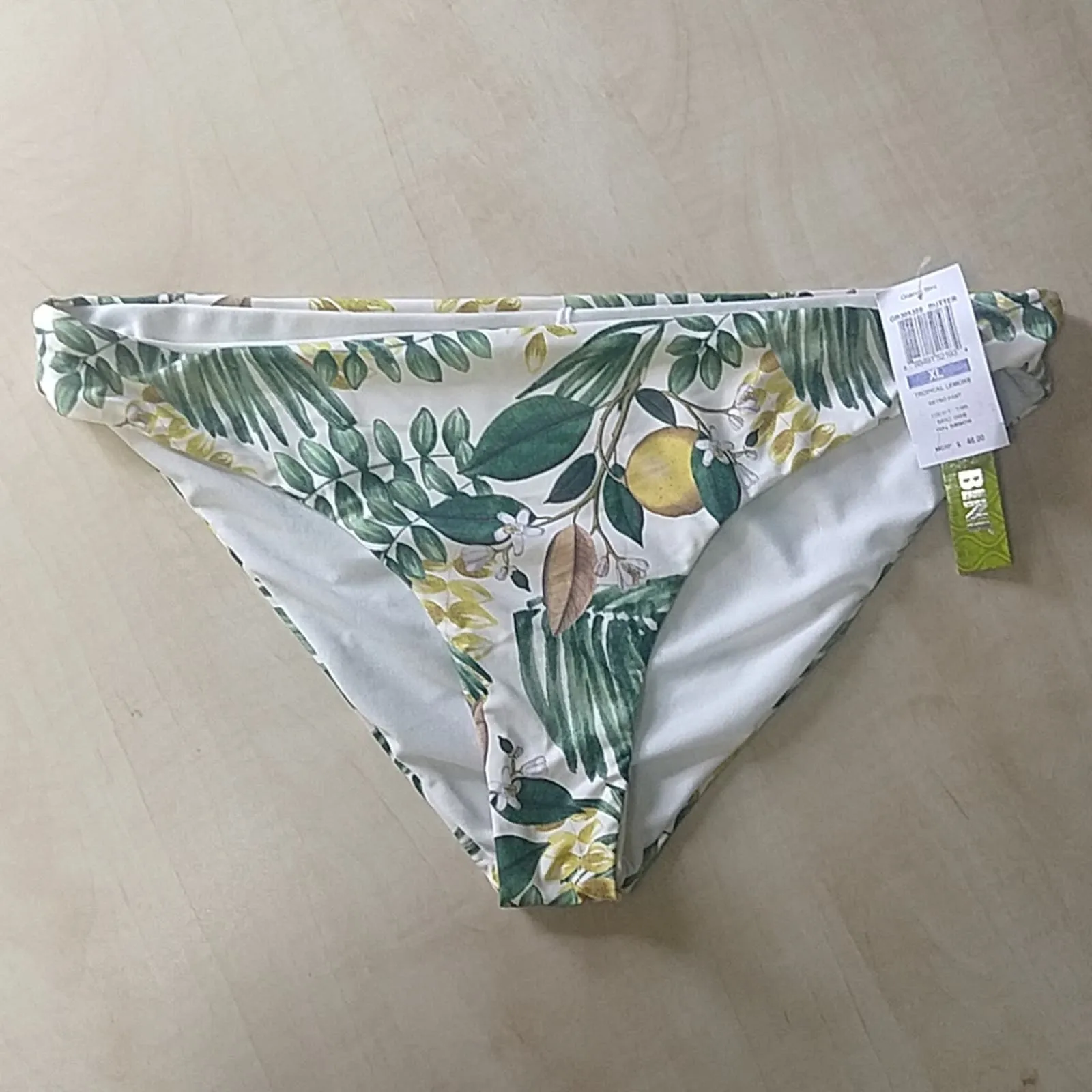 Gianni Bini Tropical Lemons Swim Bikini Bottoms