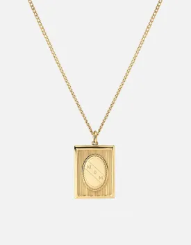Got It From My Momma Pendant, Gold Vermeil