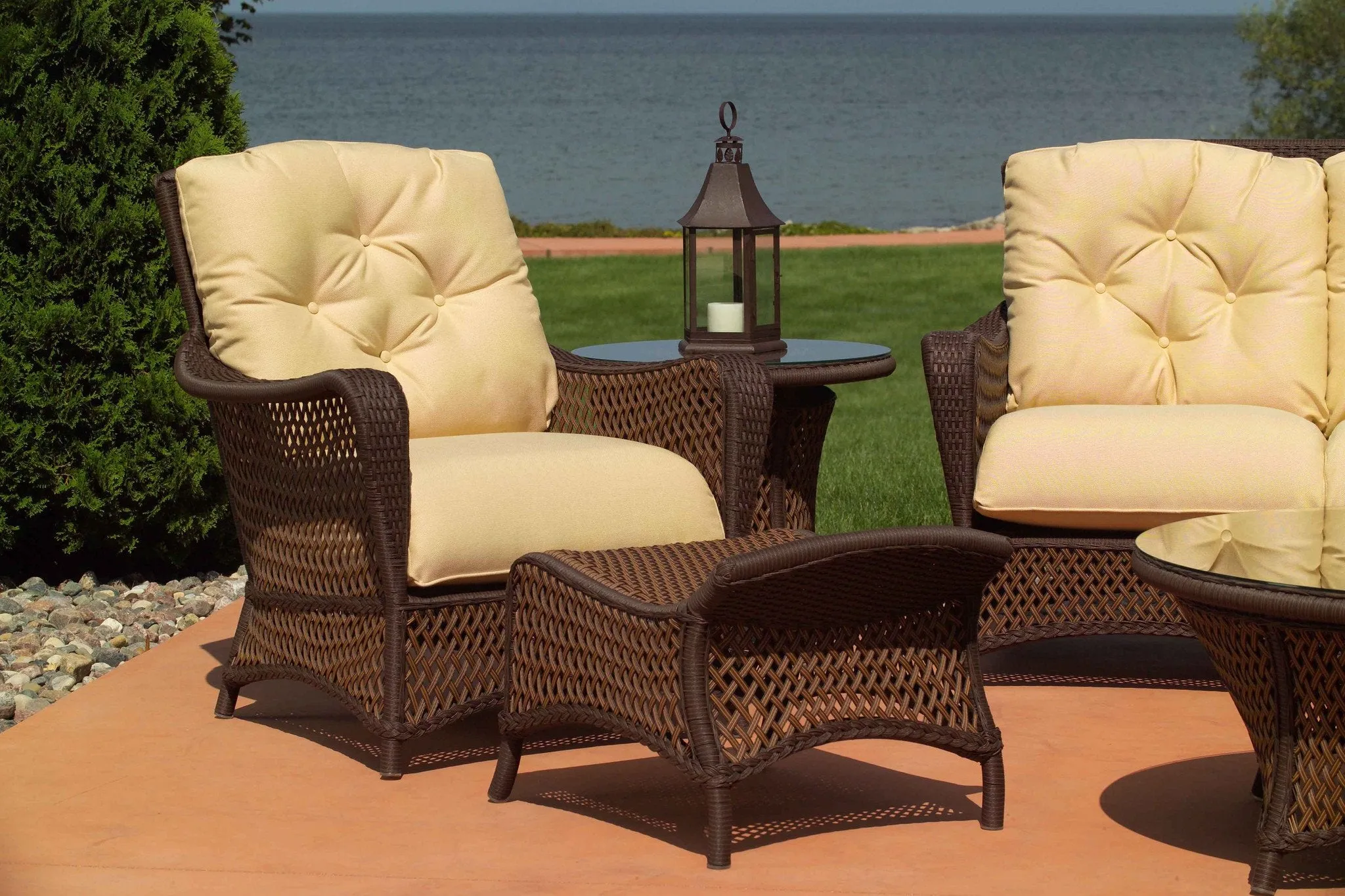 Grand Traverse Outdoor Wicker Lounge Chair