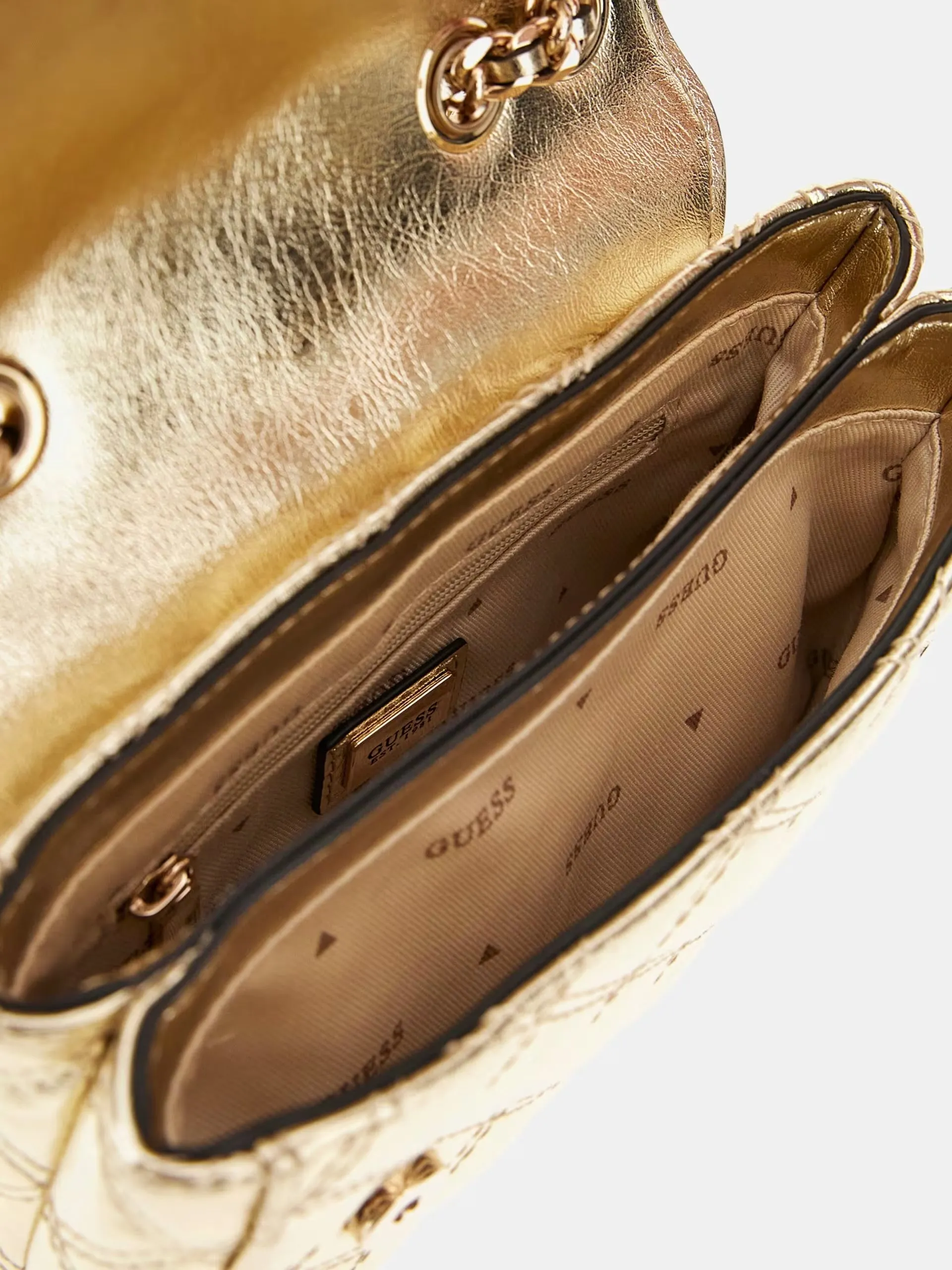 Guess Giully Mini Convertible Crossbody - Gold