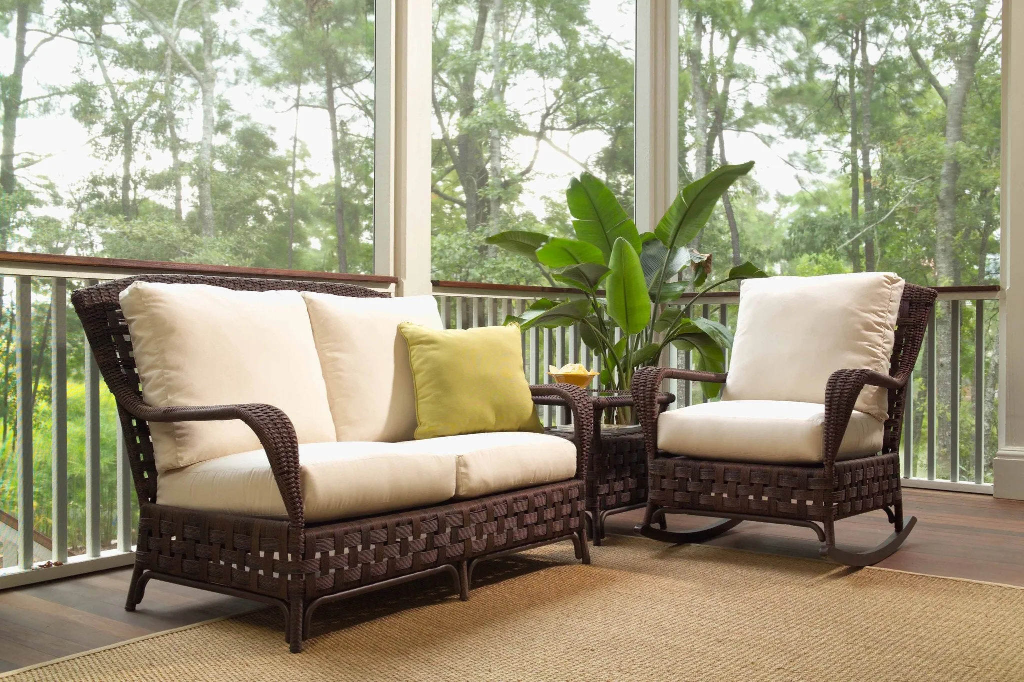 Haven Outdoor Wicker Swivel Rocker
