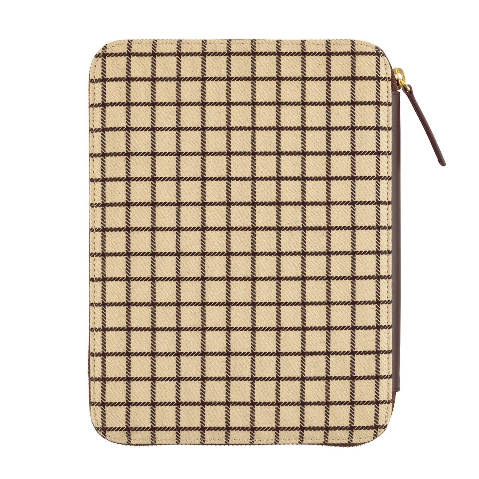 Hobonichi Techo Cover Cousin A5 -  Taut Zipped (Café au Lait Plaid)