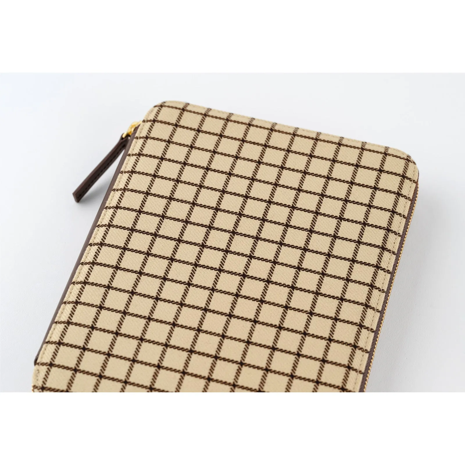 Hobonichi Techo Cover Cousin A5 -  Taut Zipped (Café au Lait Plaid)