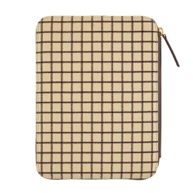 Hobonichi Techo Cover Cousin A5 -  Taut Zipped (Café au Lait Plaid)