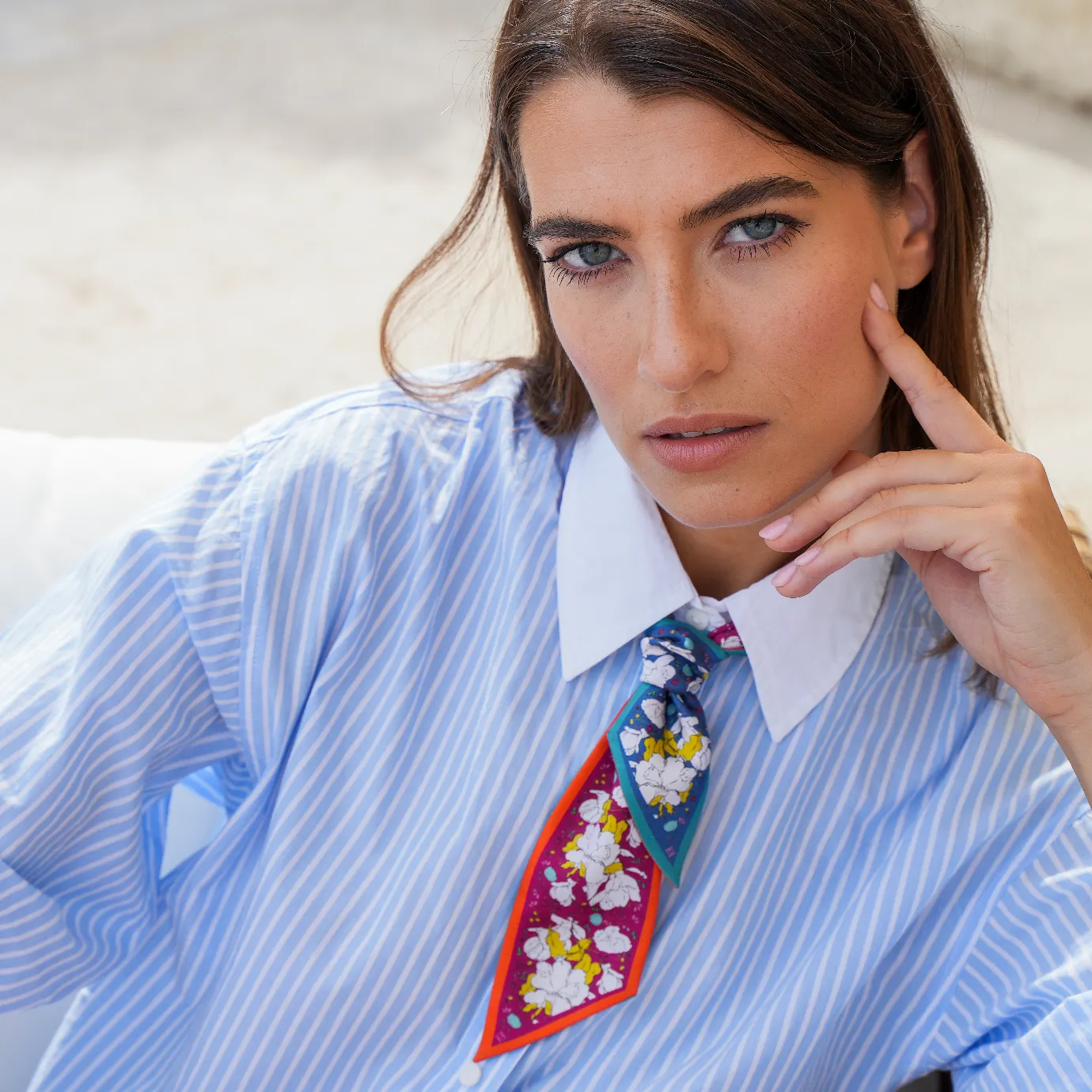 'I Fiori' Silk Twilly Scarf