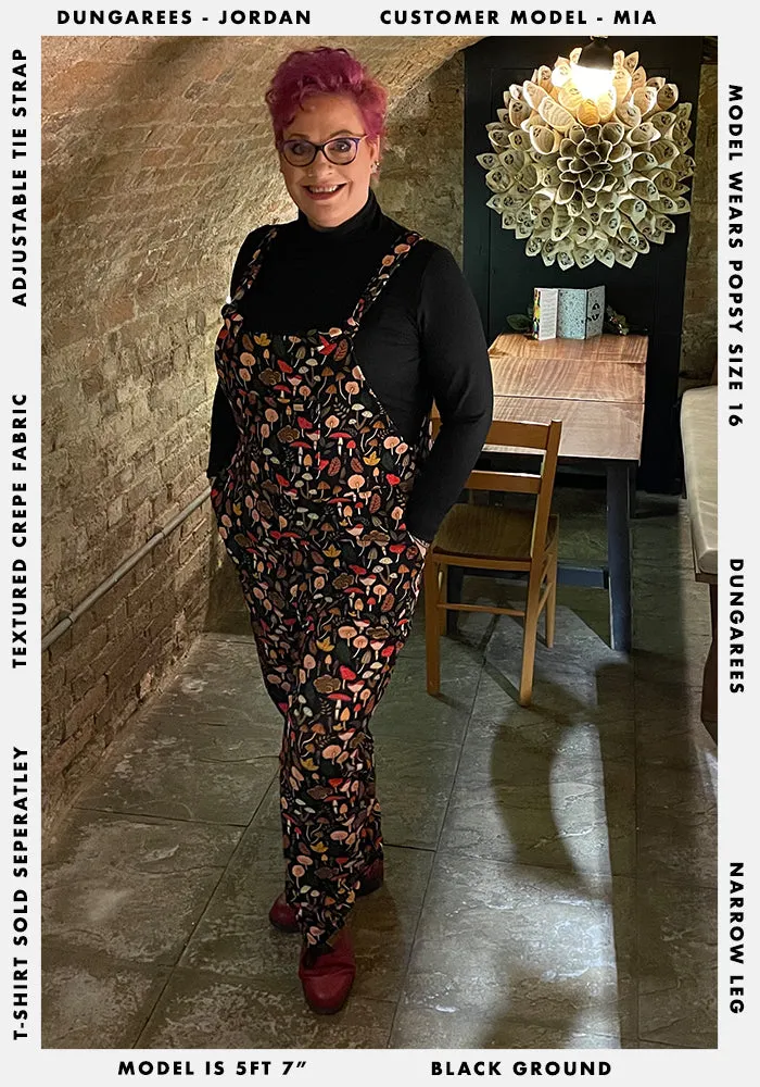 Jordan Mushroom & Toadstool Print Dungaree