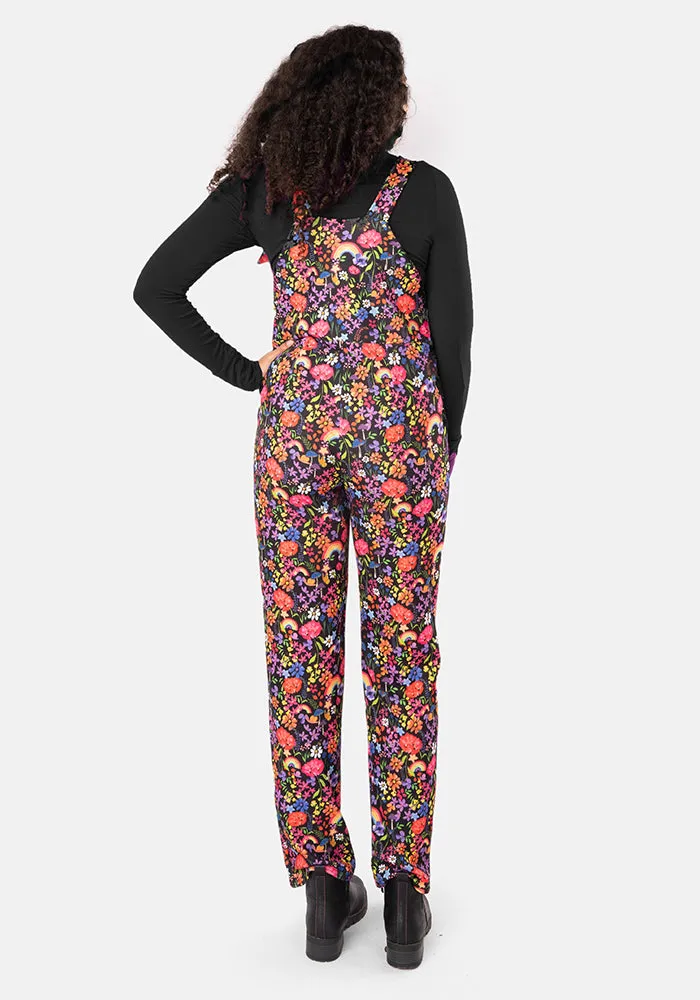 Jordan Rainbow Floral Print Dungaree