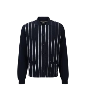Knitted Tripoli Cardigan - Navy