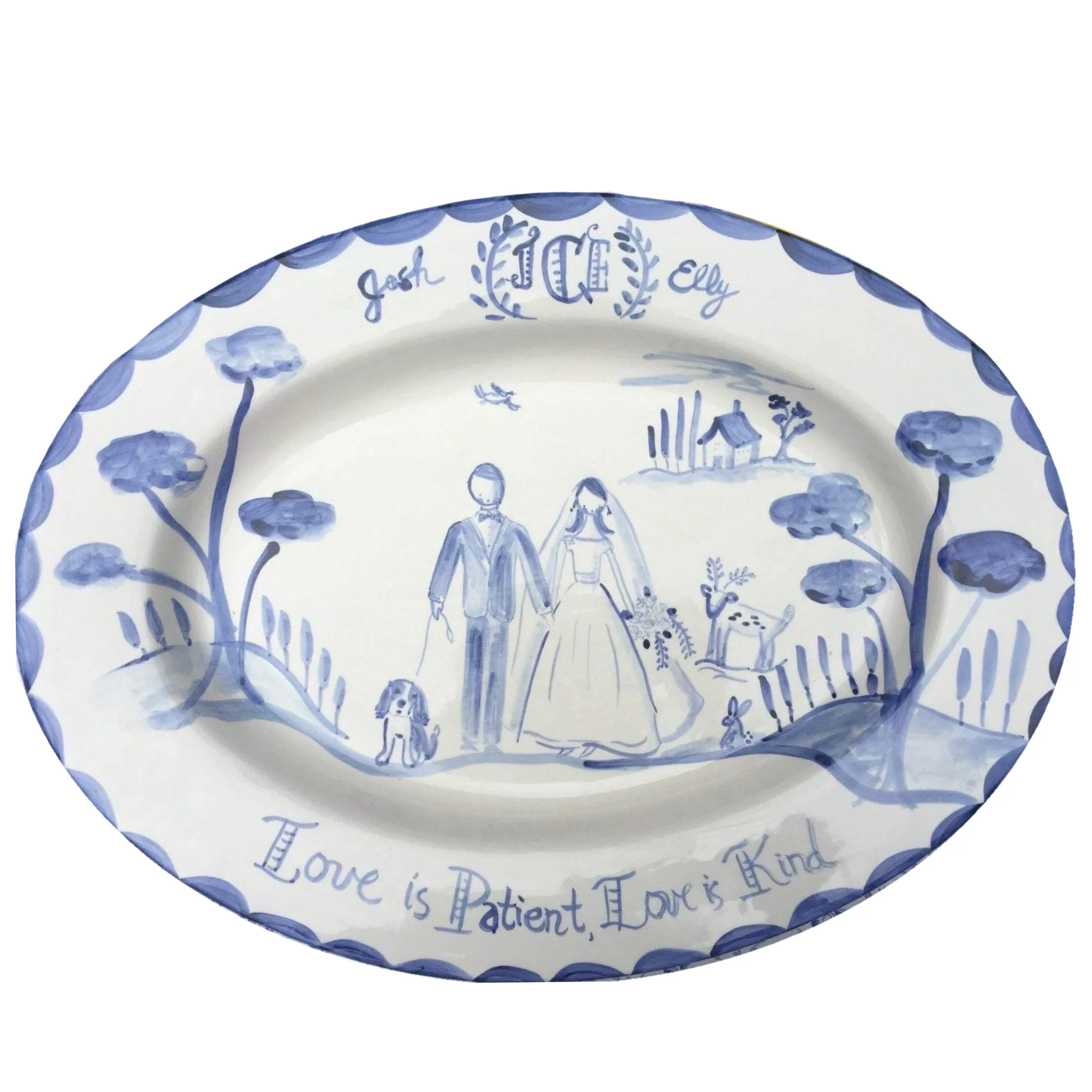 Large Custom Platter - Bride and Groom
