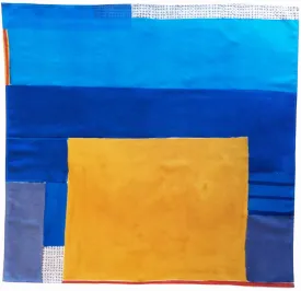 Large hand printed and painted silk neckerchief (JKD neckerchief 7)